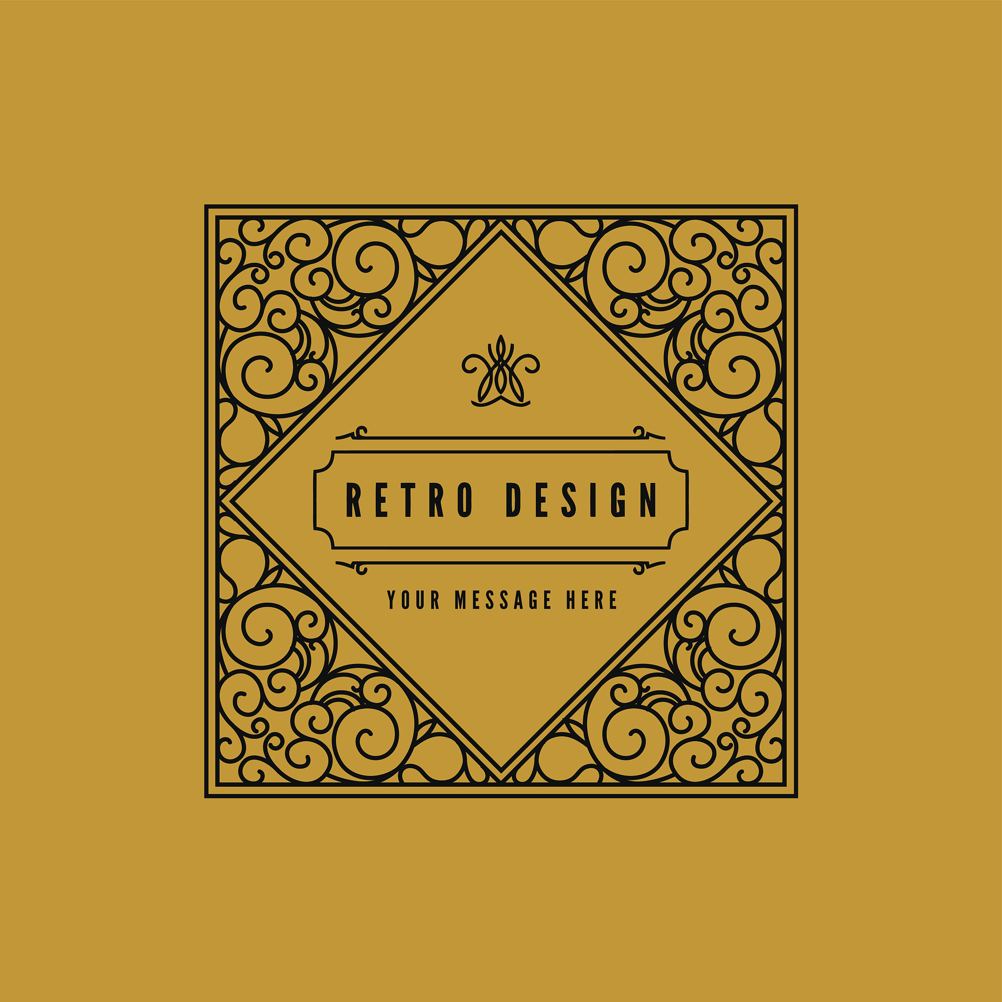 伊斯兰海报：黑金古兰经图案，简约帆布材质