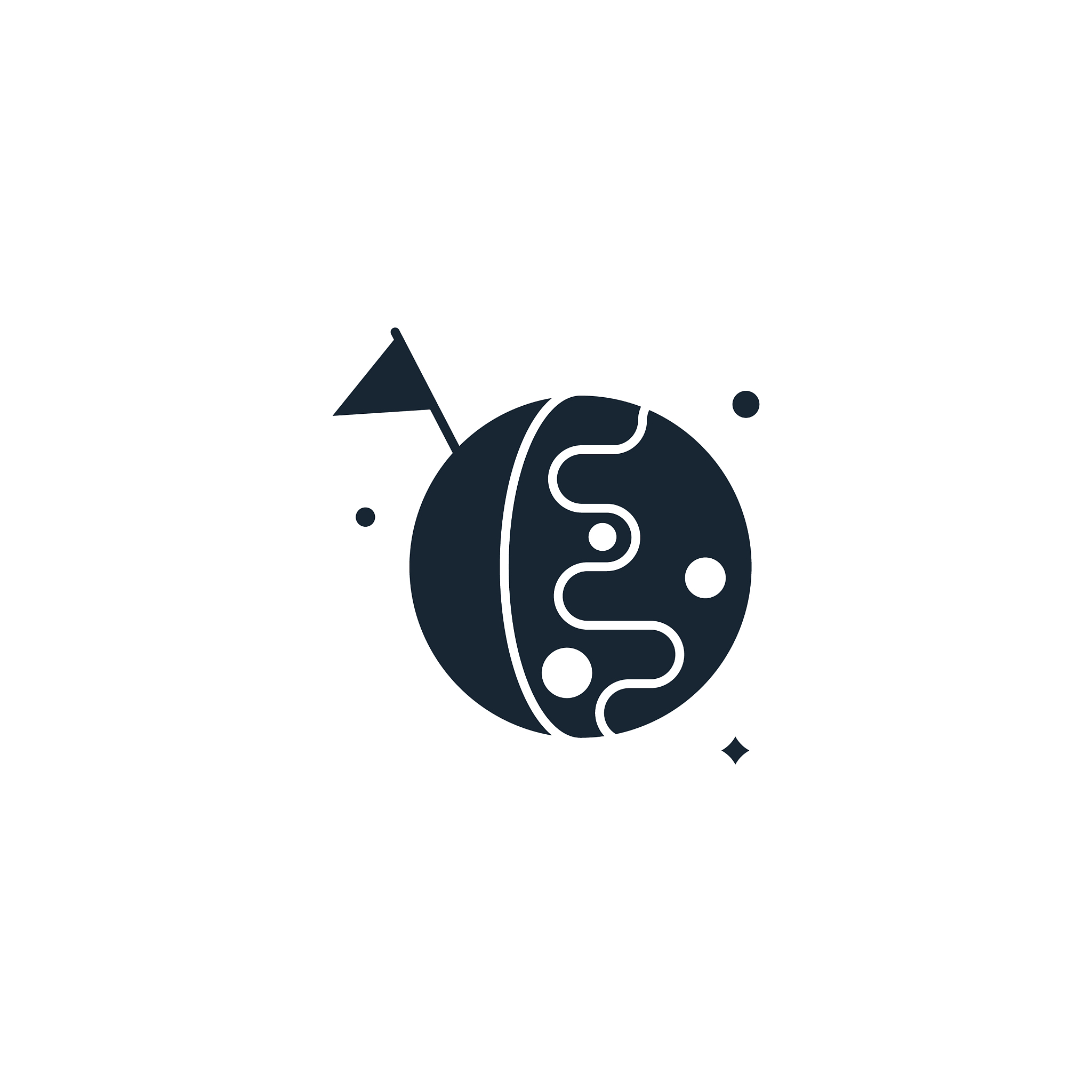 space exploration creative icon filled
