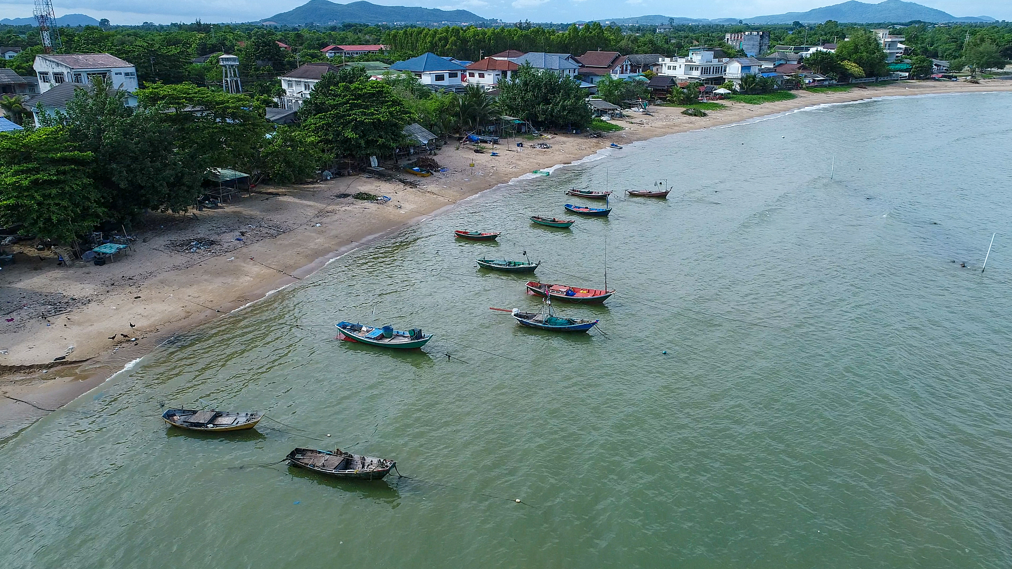 fisherman's village and beach of ban kru chang in phla (phala) b