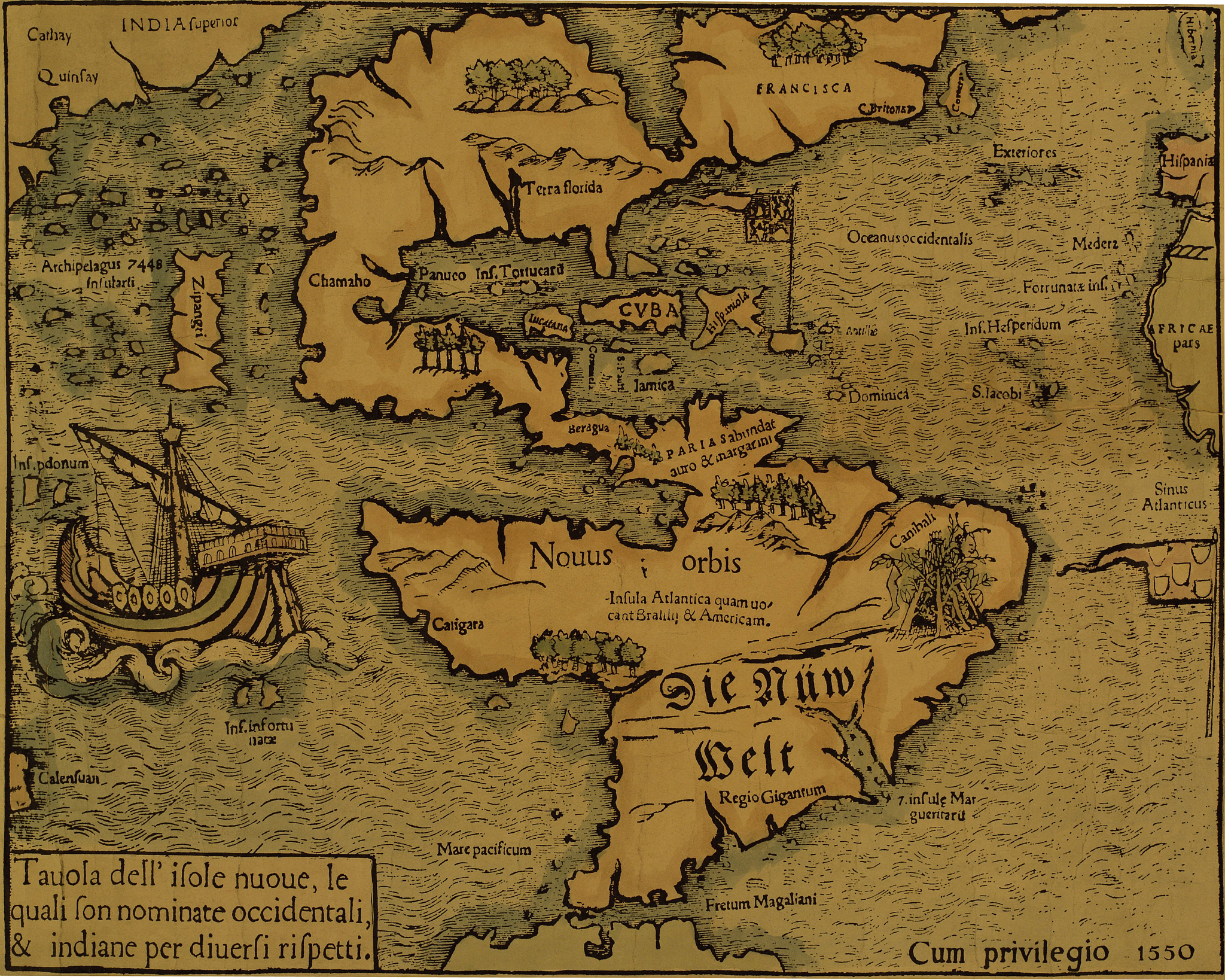 old world map, close up, full frame