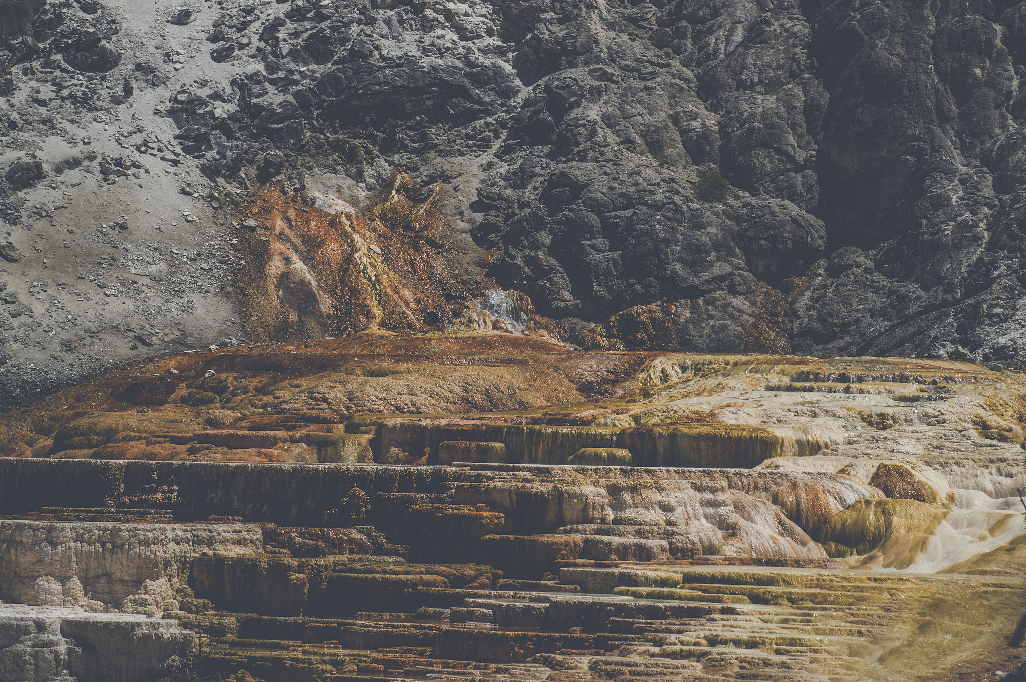 volcanic surface with rocks