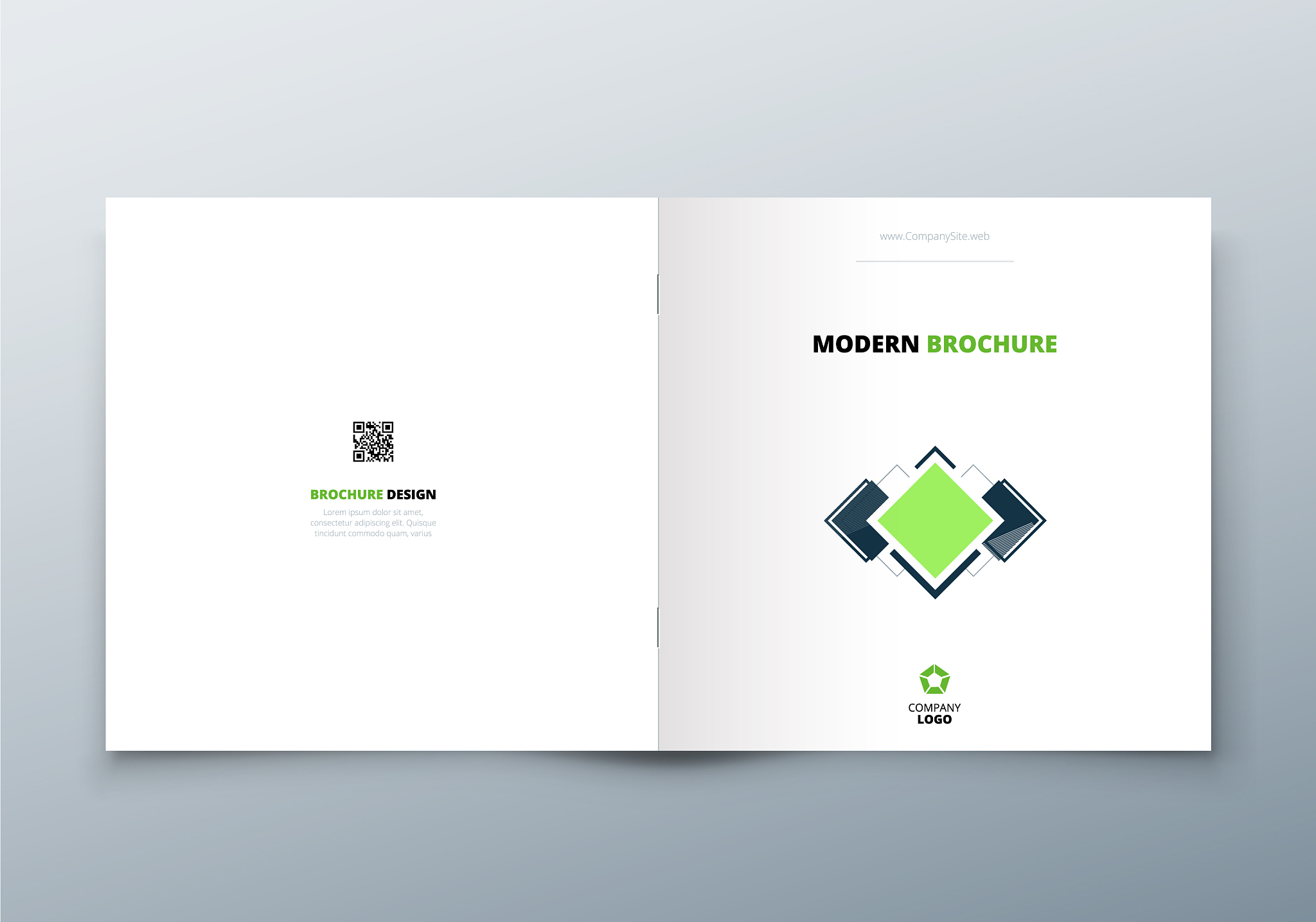 square brochure design for architecture travel