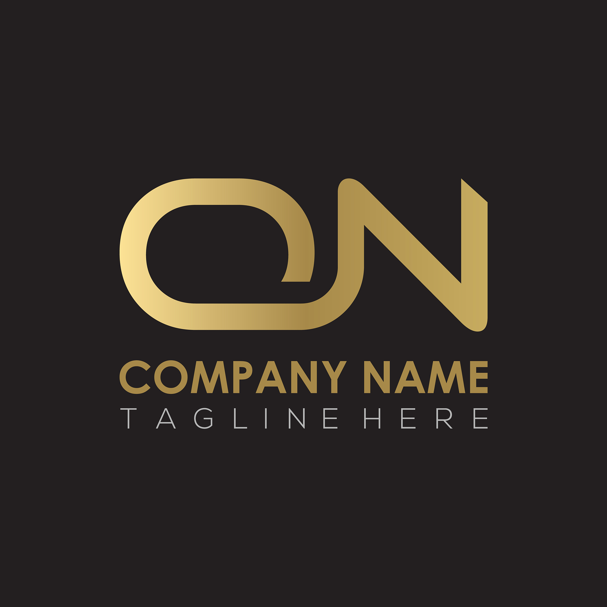 initial simple letter on logo design template