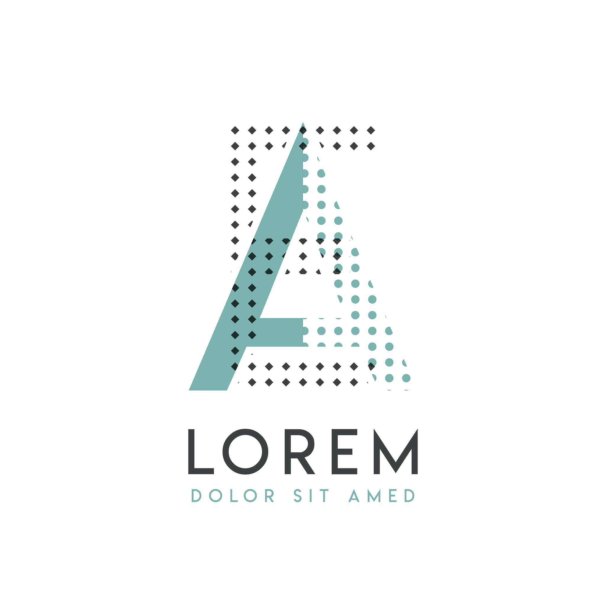 ea modern logo design with gray and blue color
