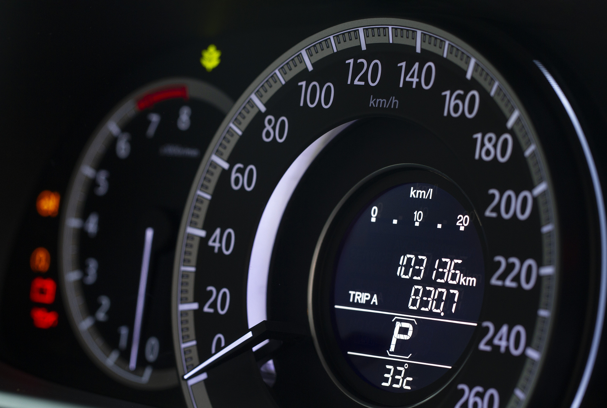close up image of modern car dashboard