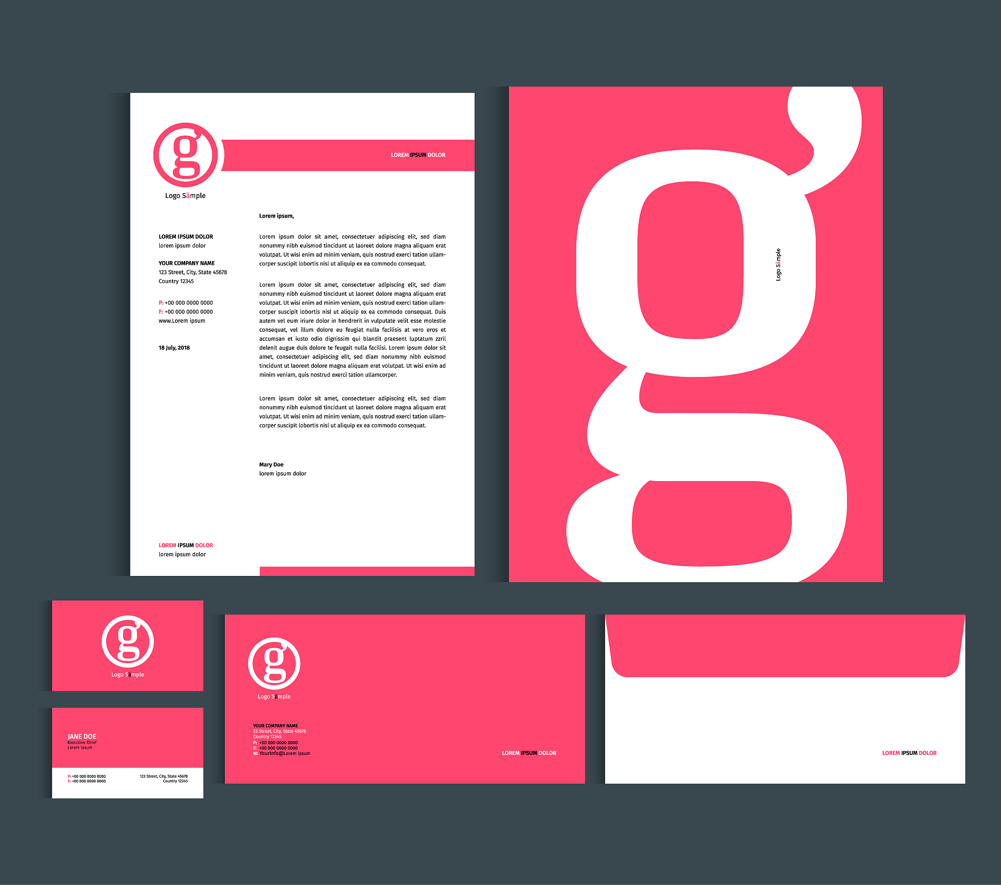 business identity design templates. stationery set - letterhead 