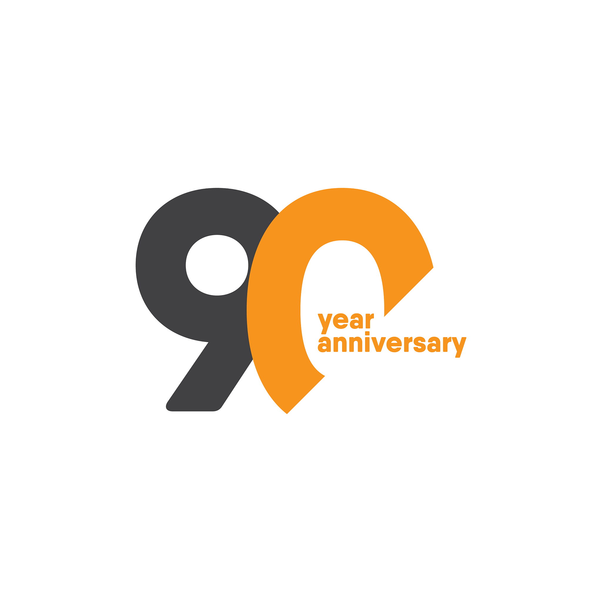 90 year anniversary template design