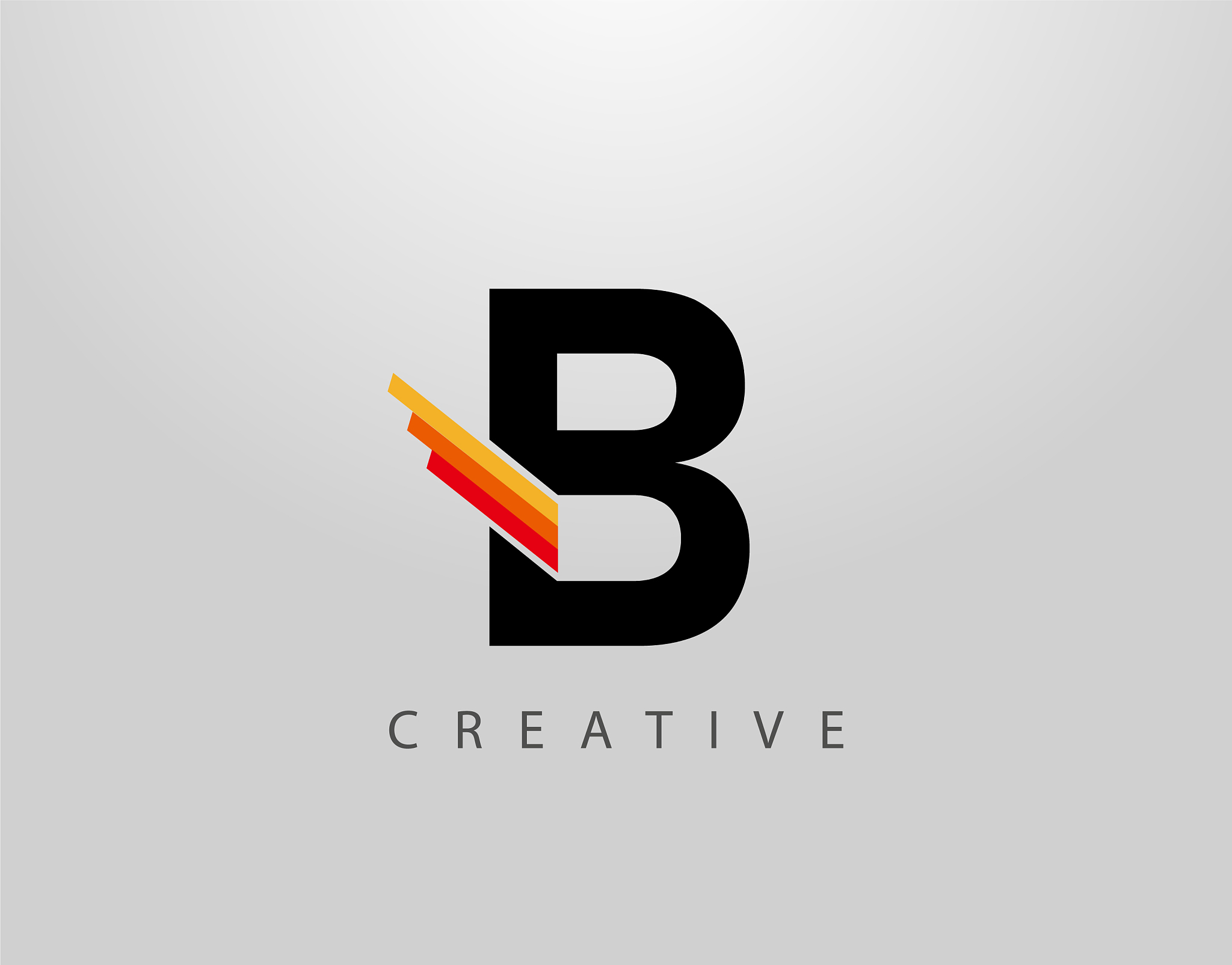 initial b monogram logo abstract wing and strip b