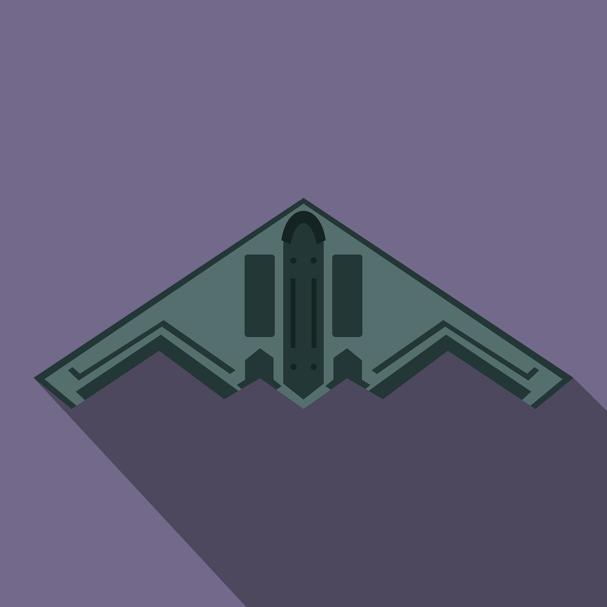 stealth bomber icon flat style