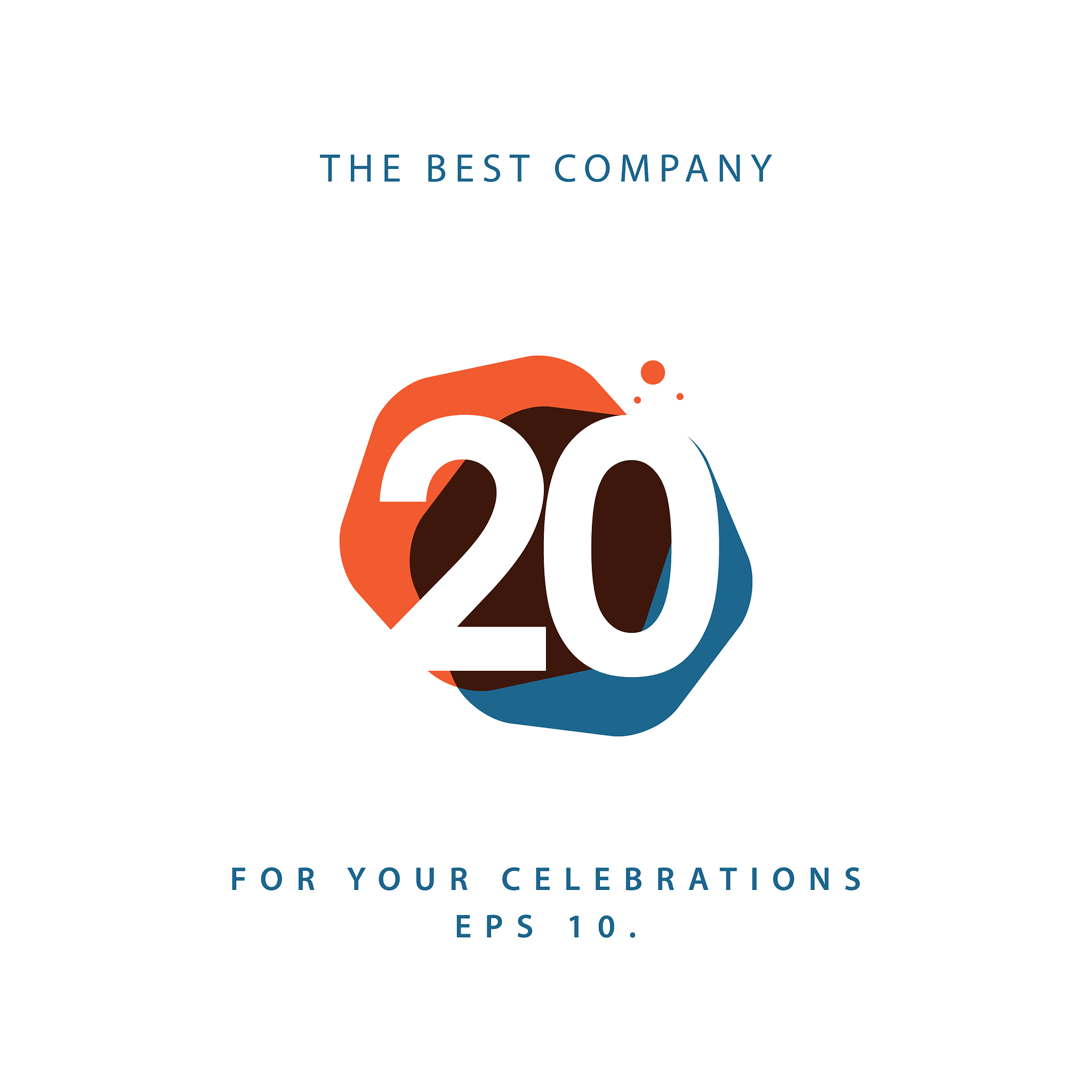 20 year anniversary template design