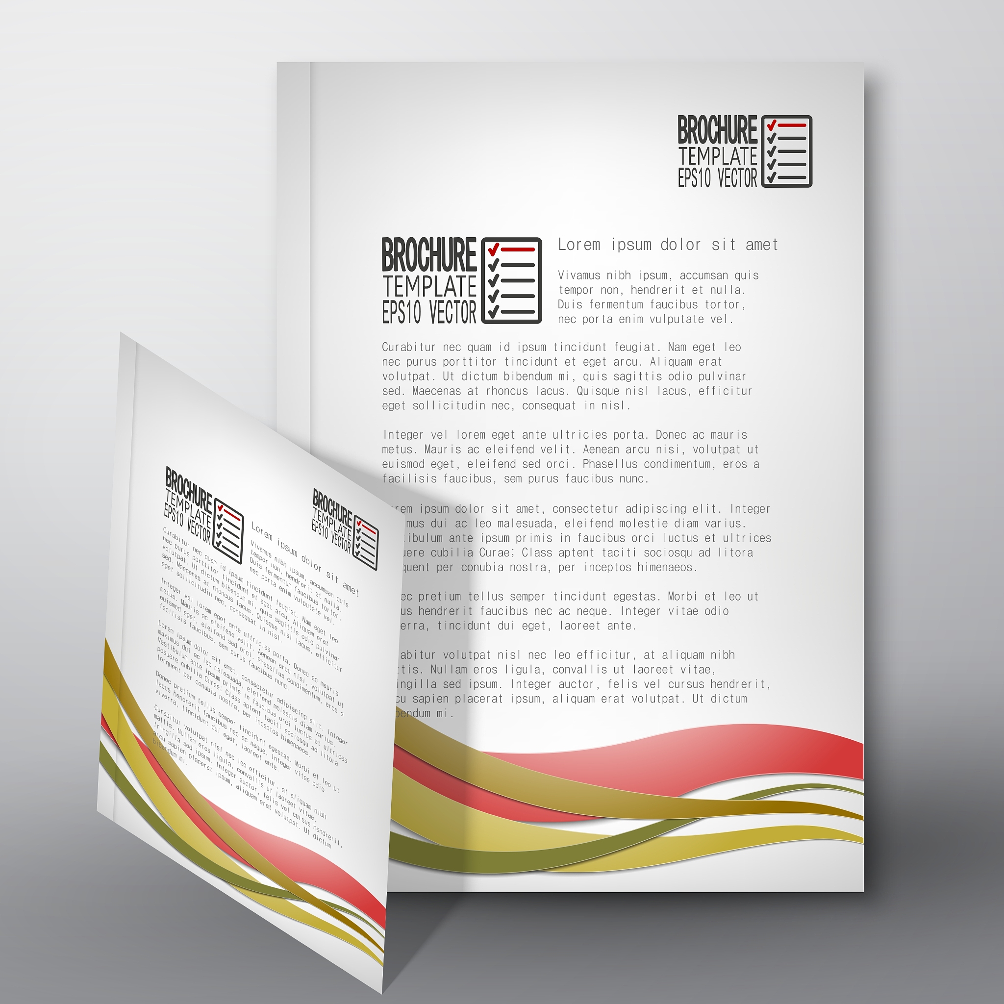 colored wave background brochure flyer or report