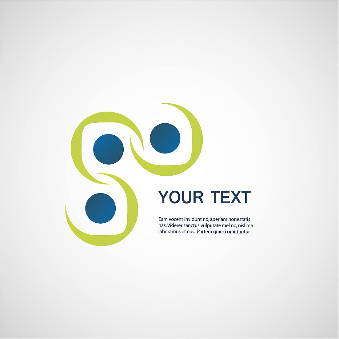 bright abstract shapes on a white background