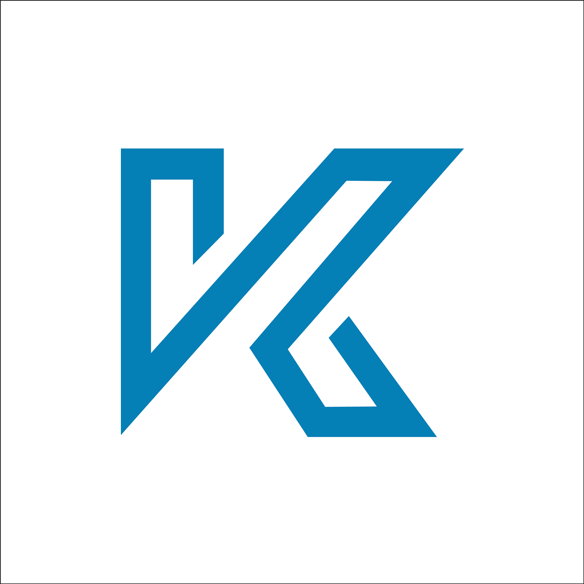 k logo initial letter logo design template