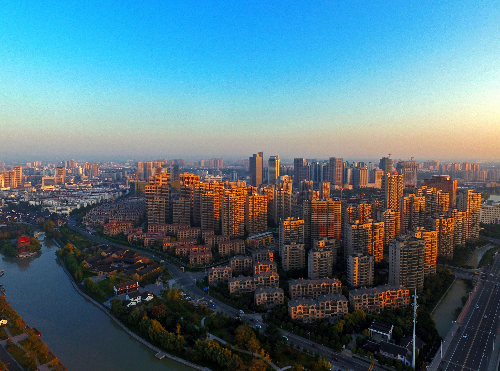 运河之都江苏省淮安市城市风光