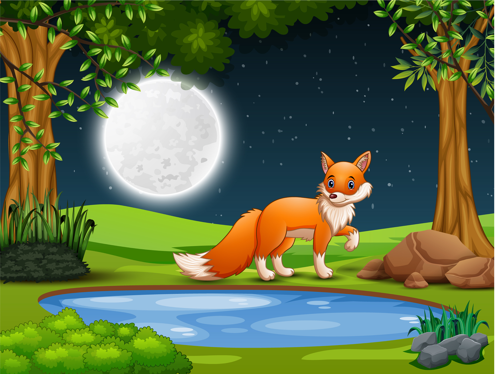 狐狸用尾巴钓鱼的故事：冬天里的智慧与勇气