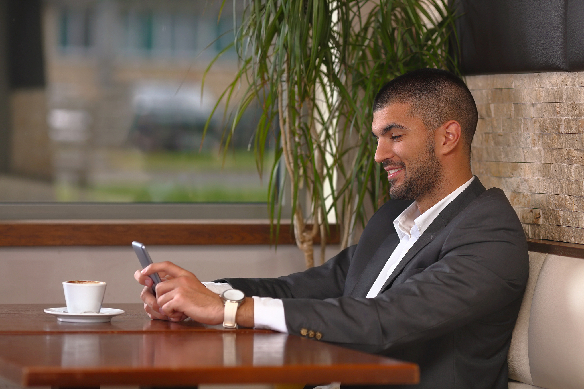 businessman using mobile phone