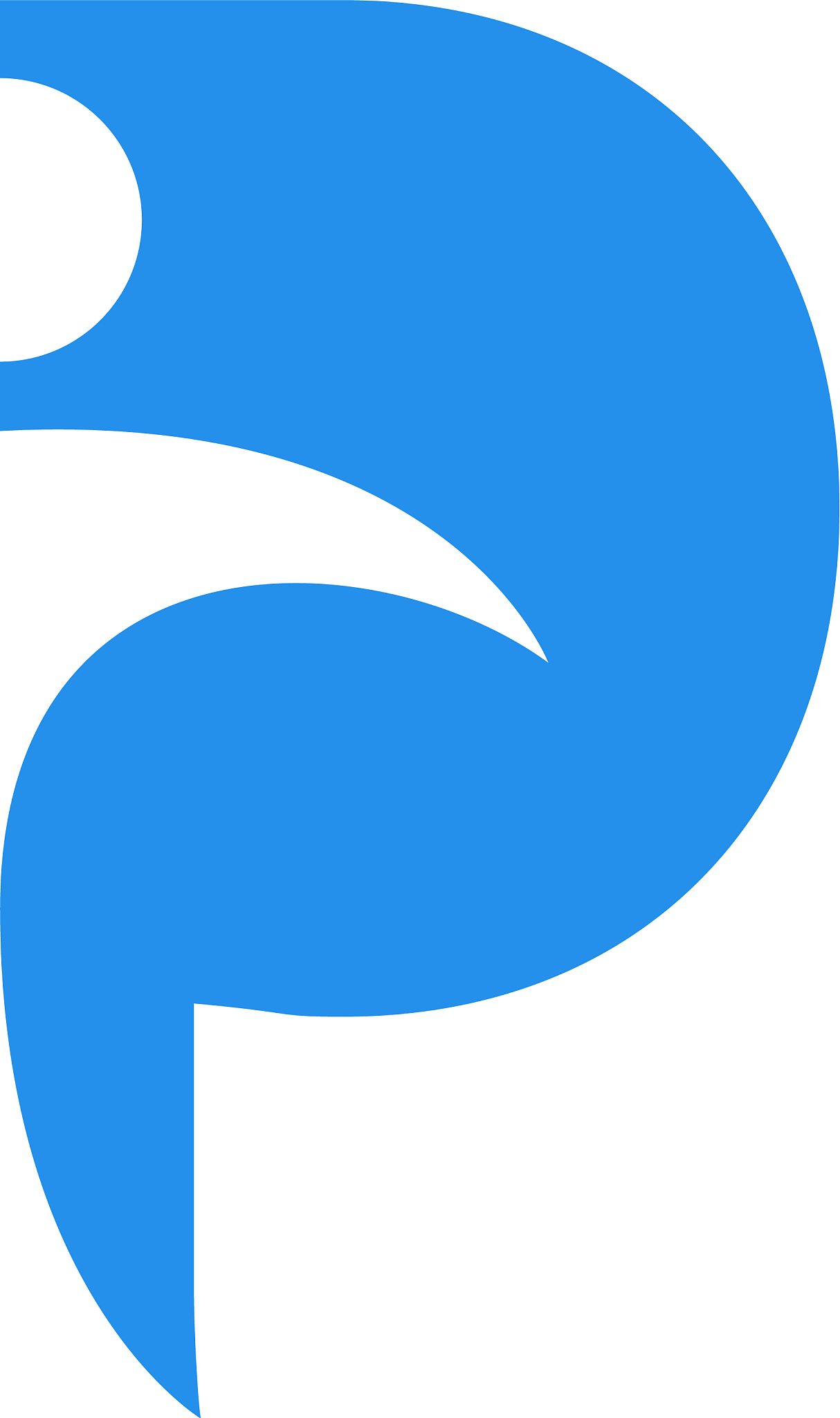 the combination letter p and abstract man