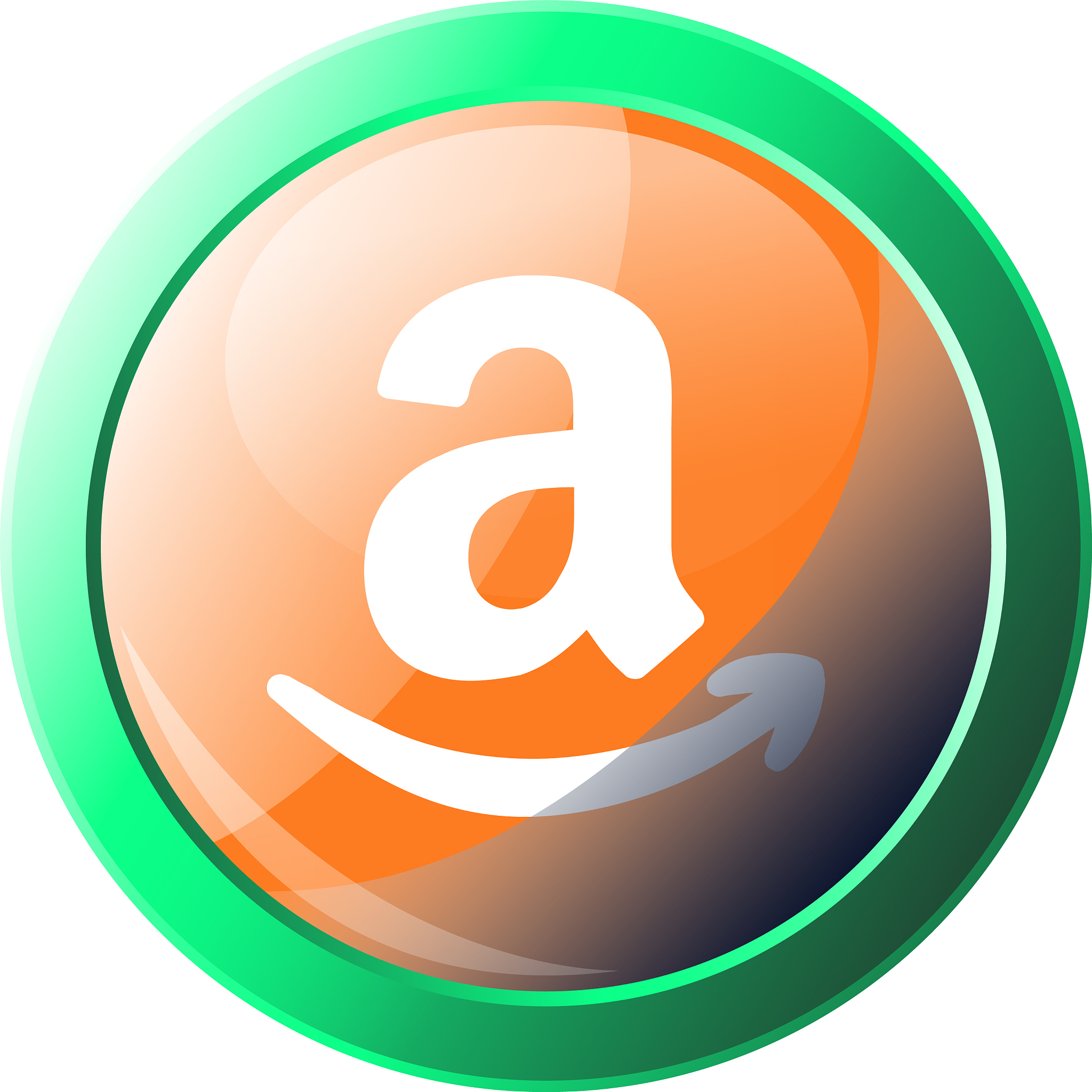 round multicolor amazon wish list icon on a white