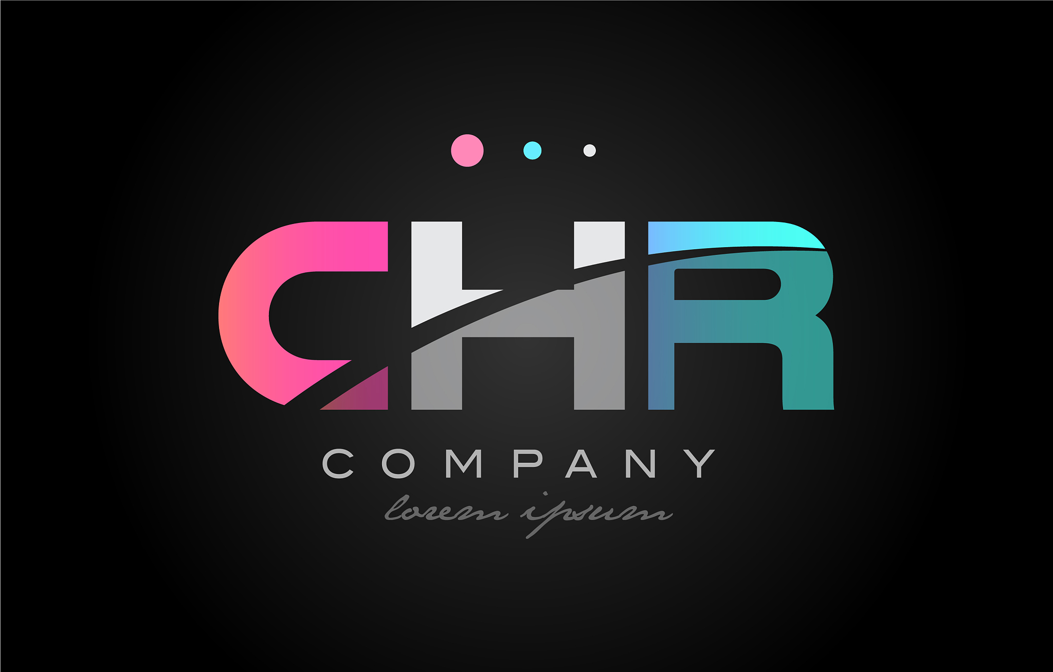 chr c h r three letter logo icon design