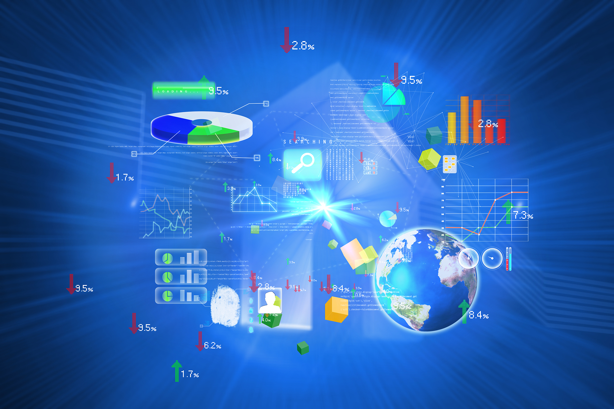 composite image of global technology background