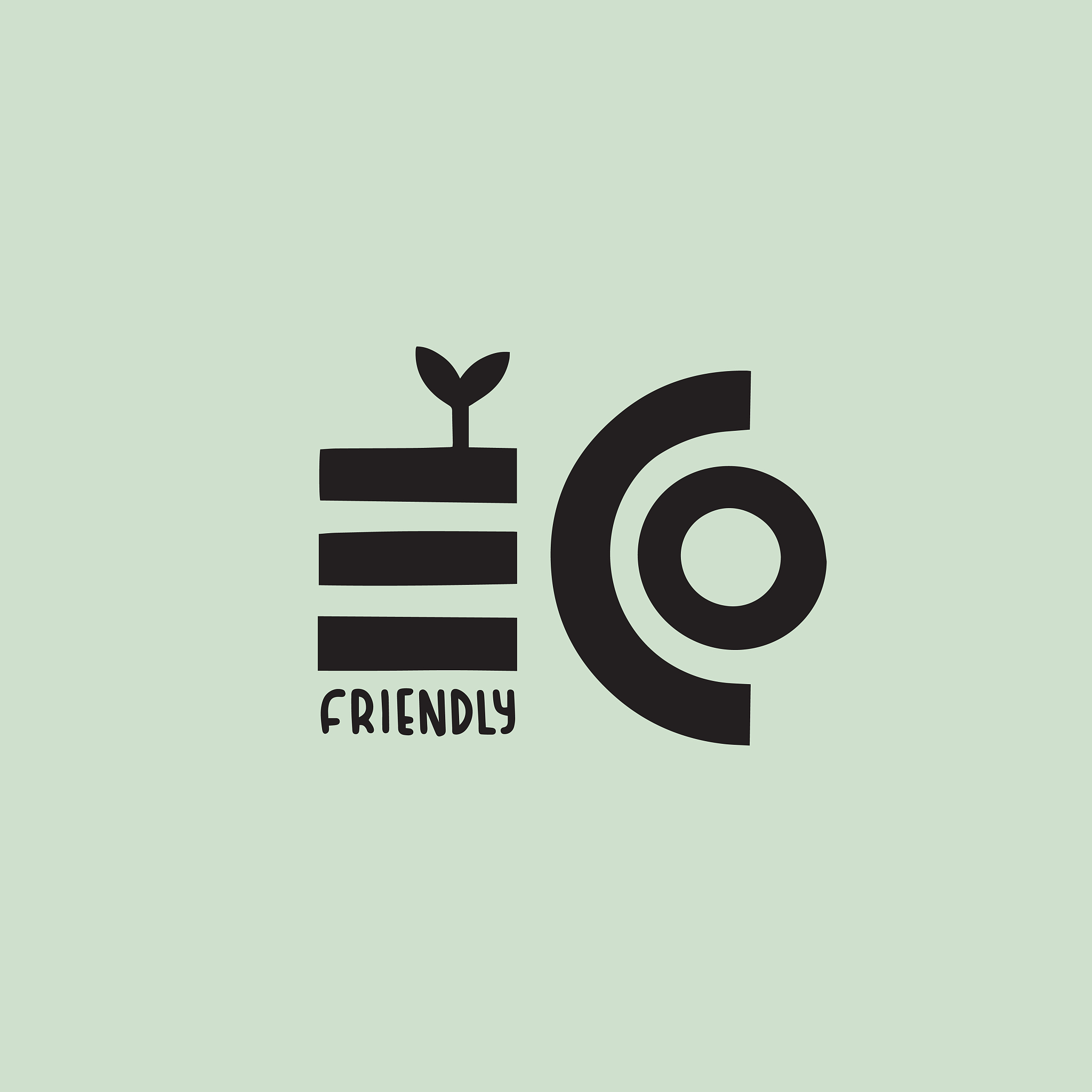 eco friendly vector lettering poster. eco friendly text logotype