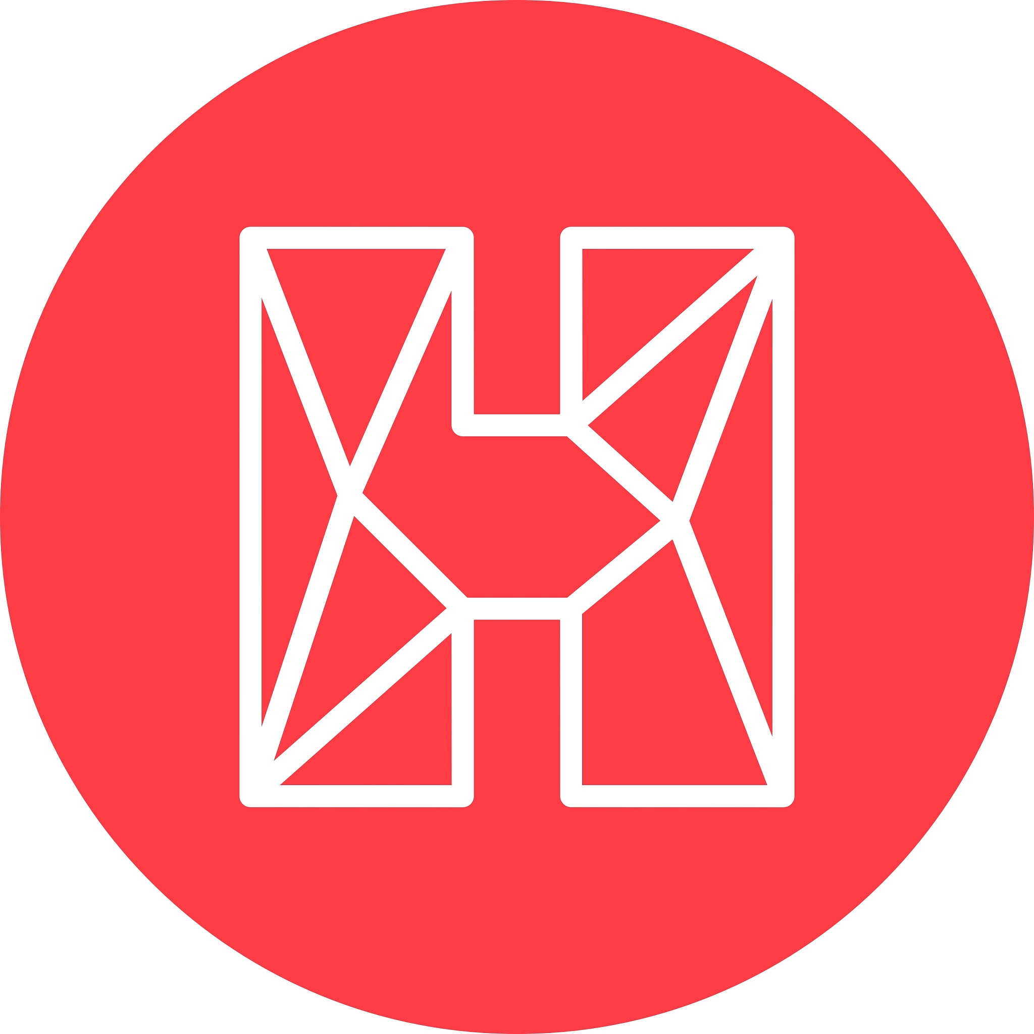 abstract letter h logo design template structure