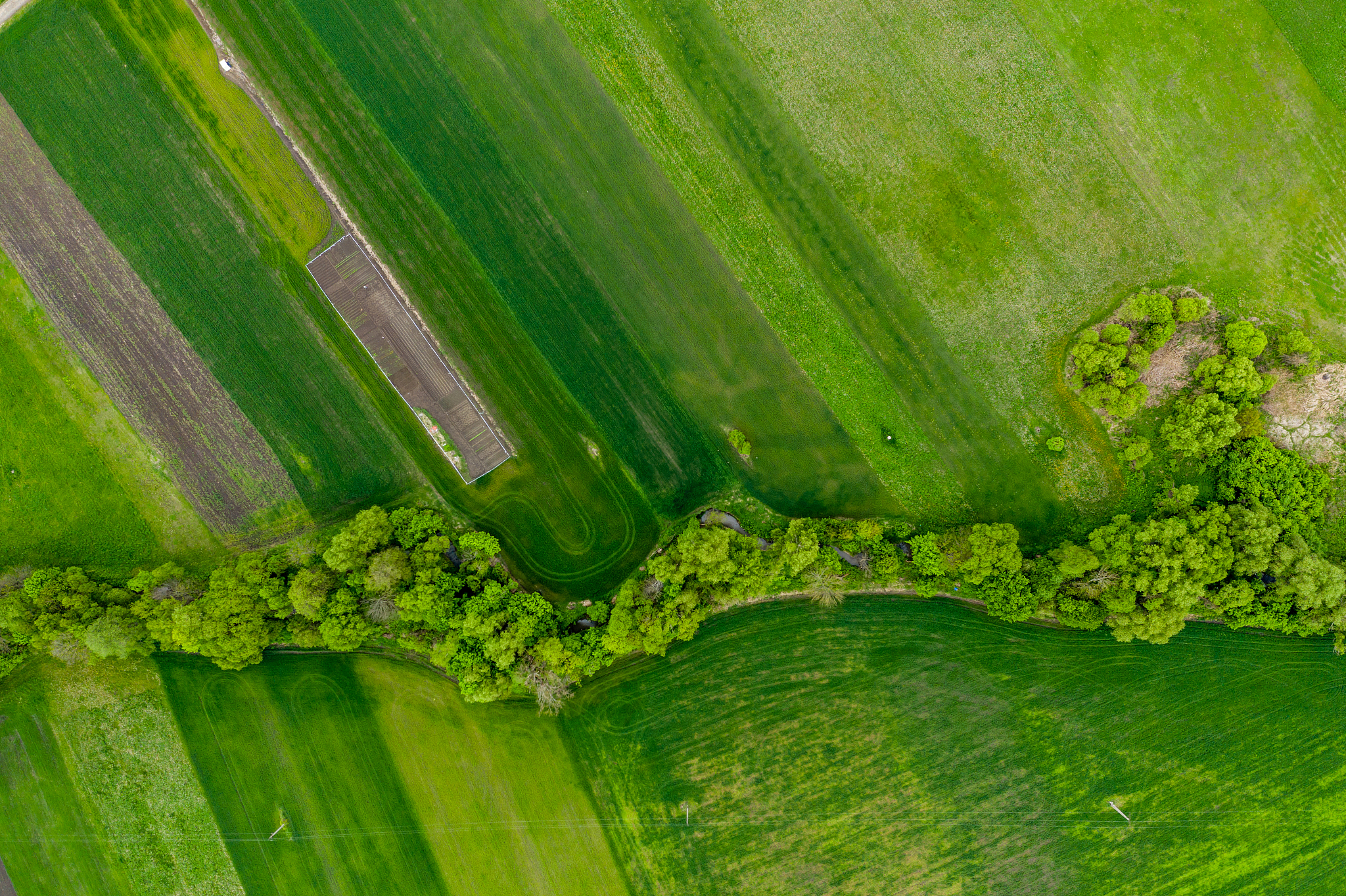 agriculture land drone view
