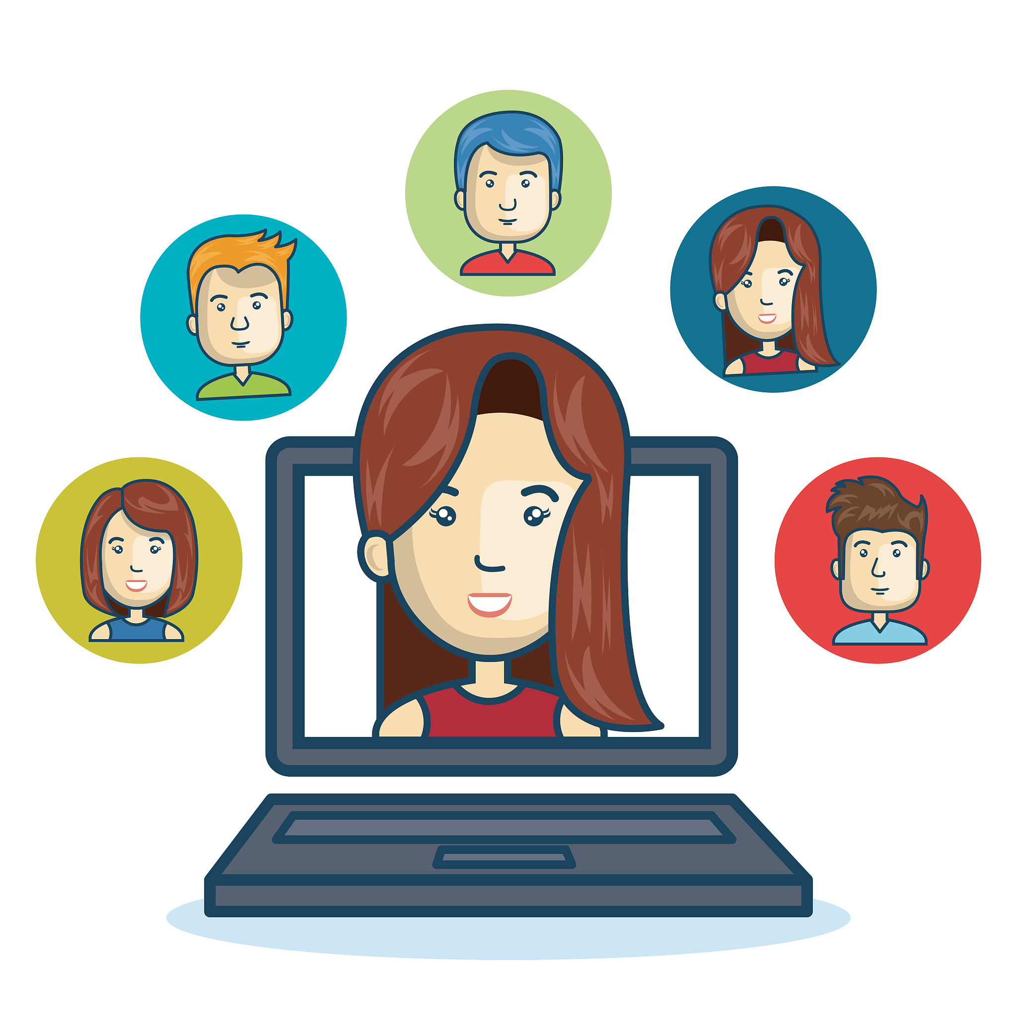 woman community online smartphone design