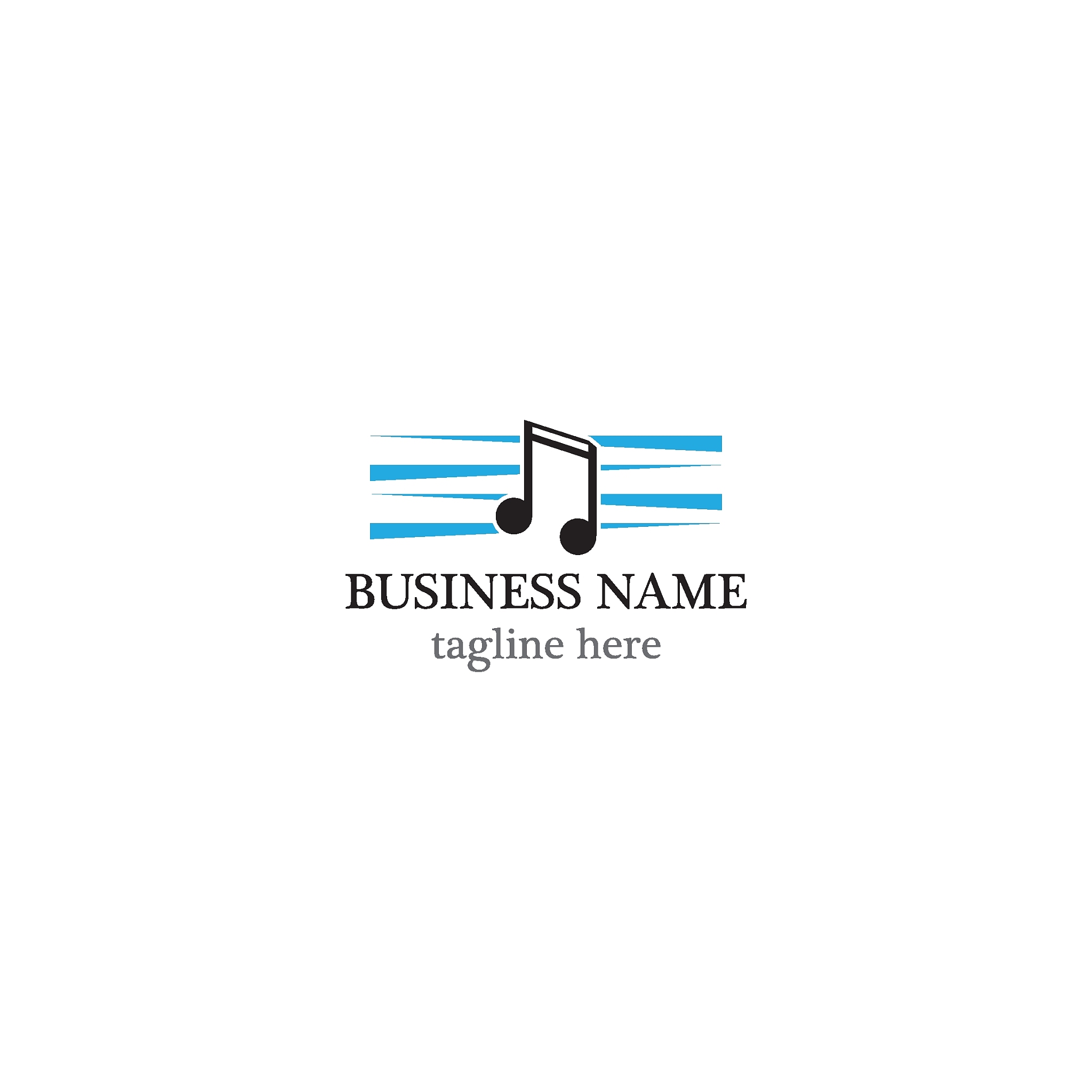 music logo template vector