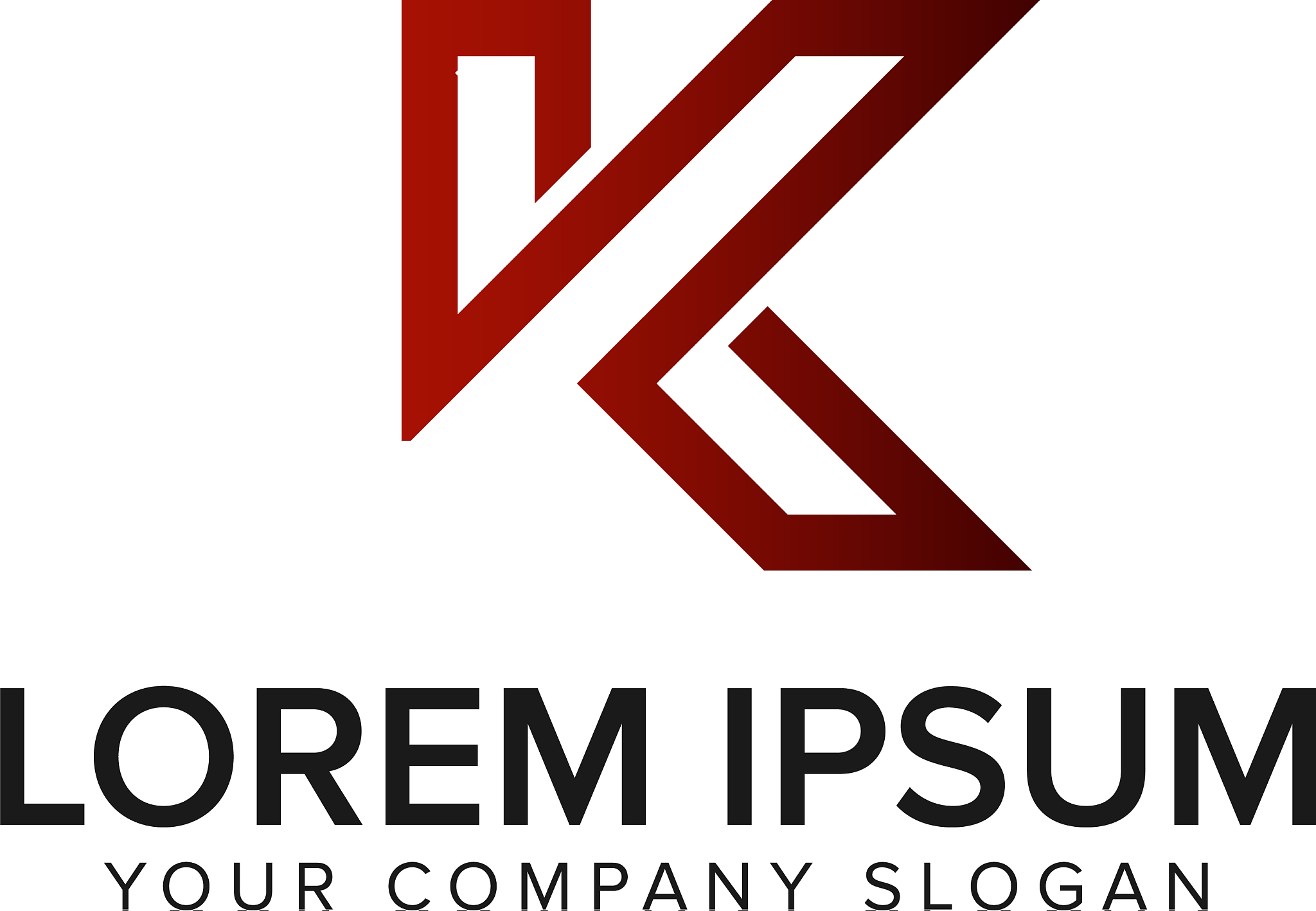 letter k logo design concept template