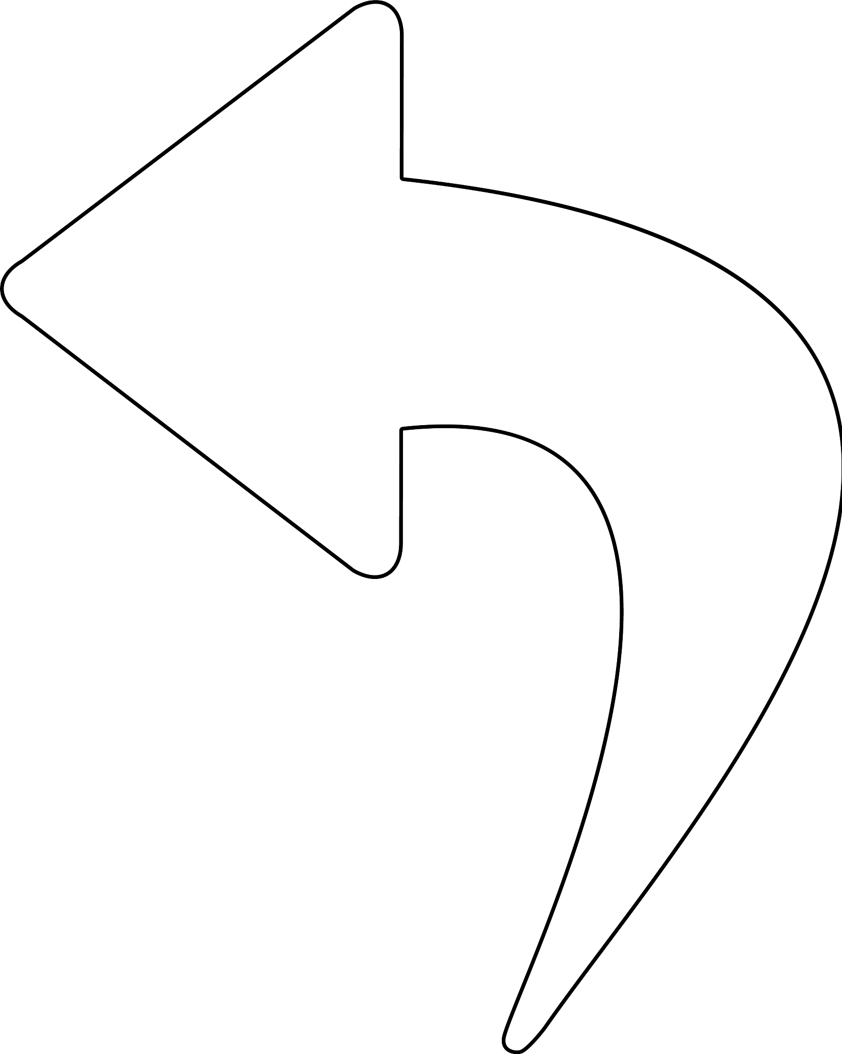 turn arrow flat icon