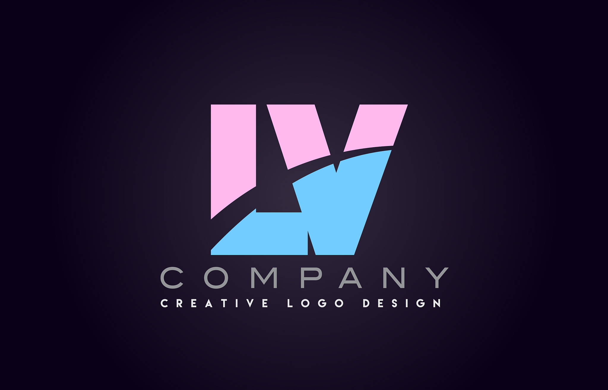 lv alphabet letter join joined letter logo design
