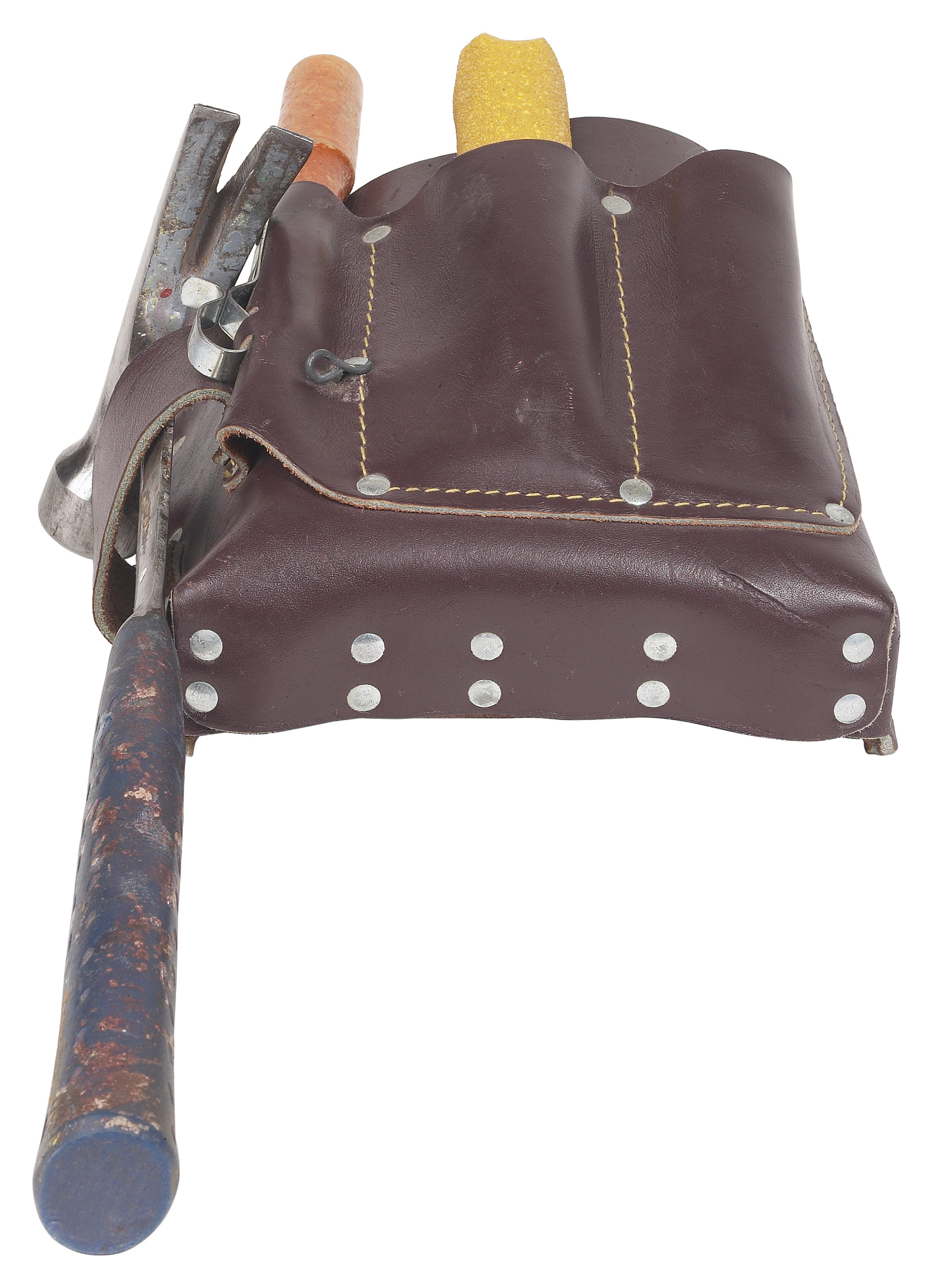 PALUMMA牛皮便携式烟斗袋带拉链可放置烟草打火机烟纸过滤器和打火机棕色英文