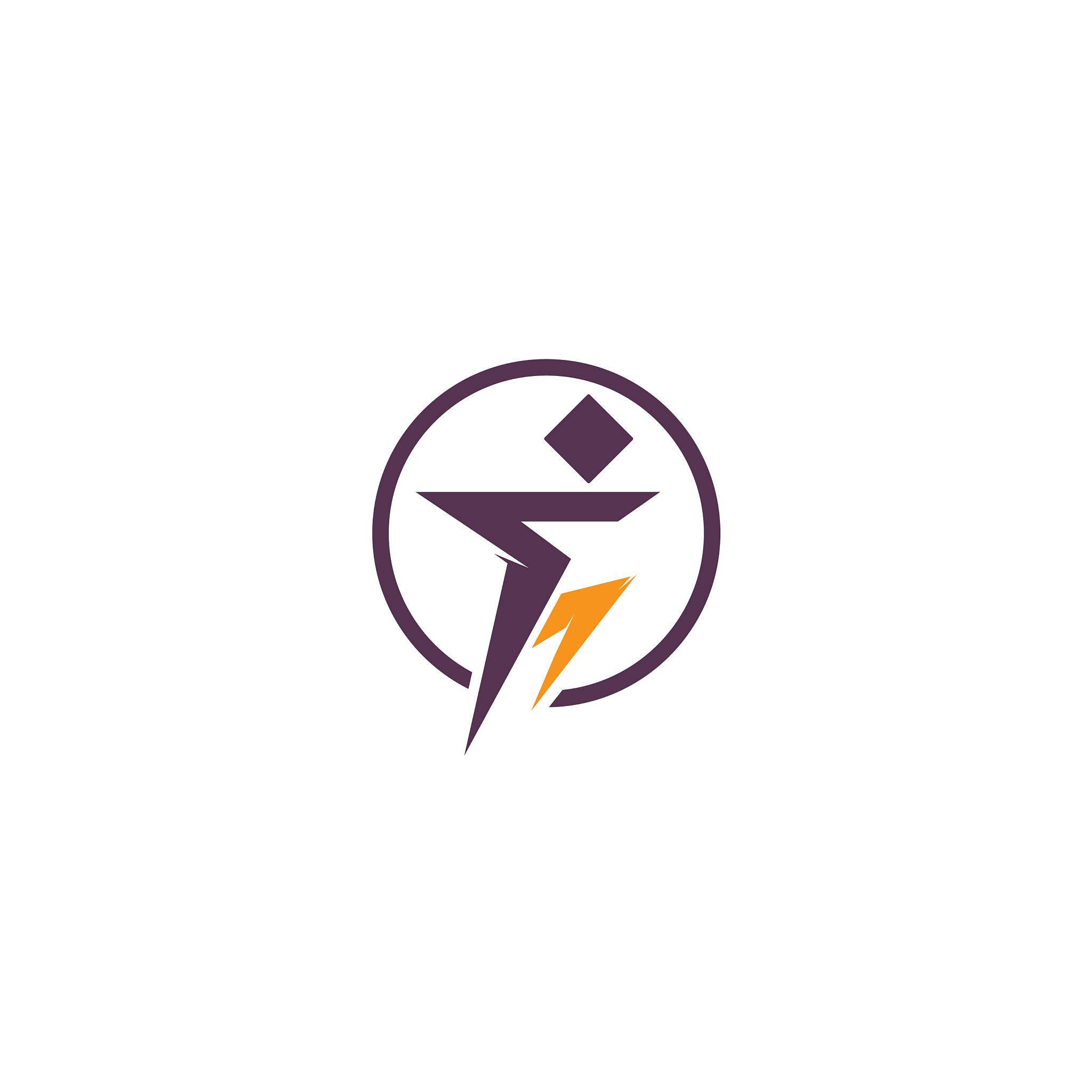 man running and fitness logo design