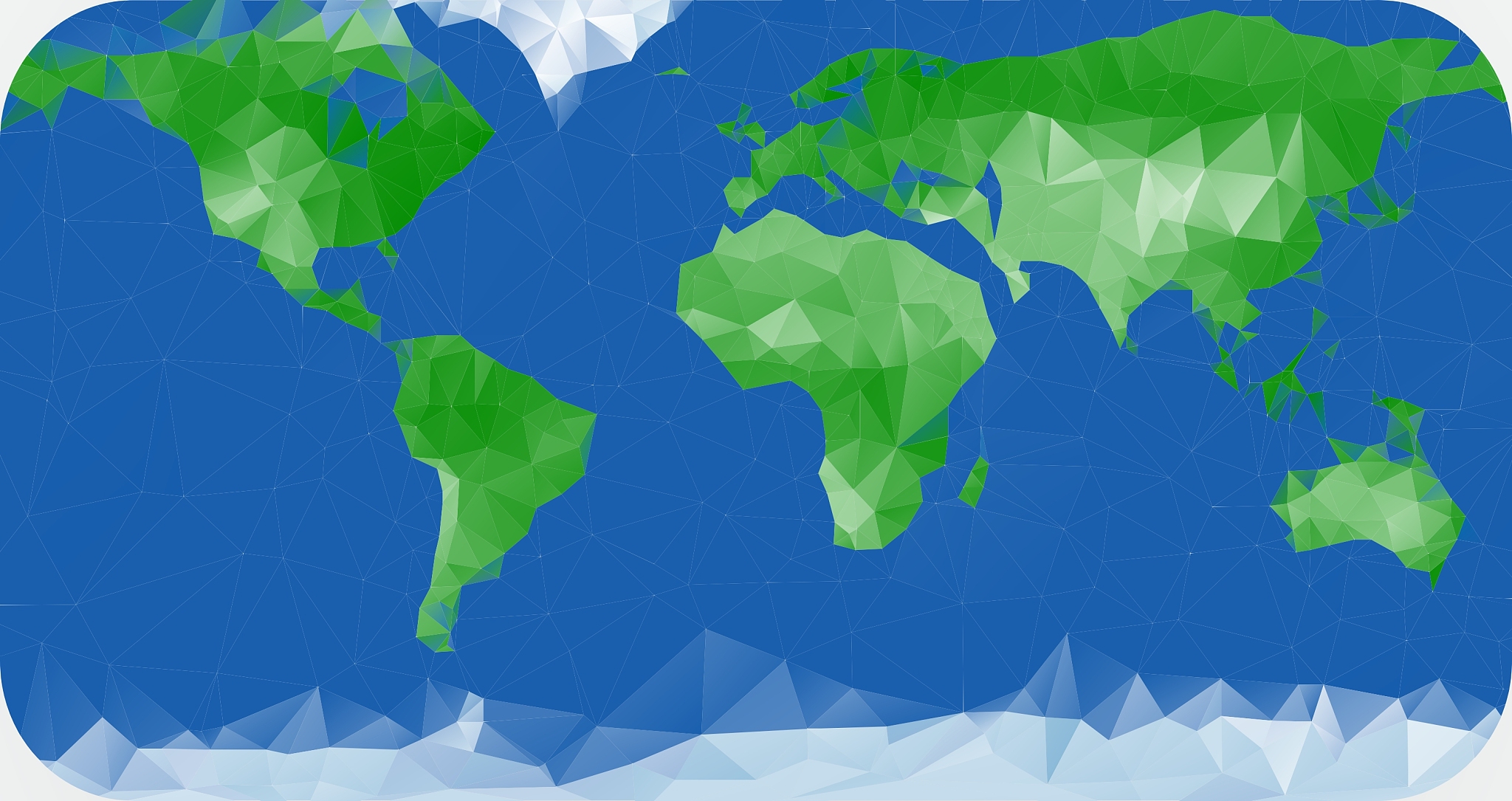 earth map made with triangles