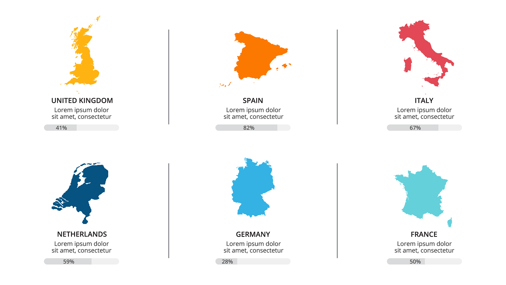 countries map infographic global business