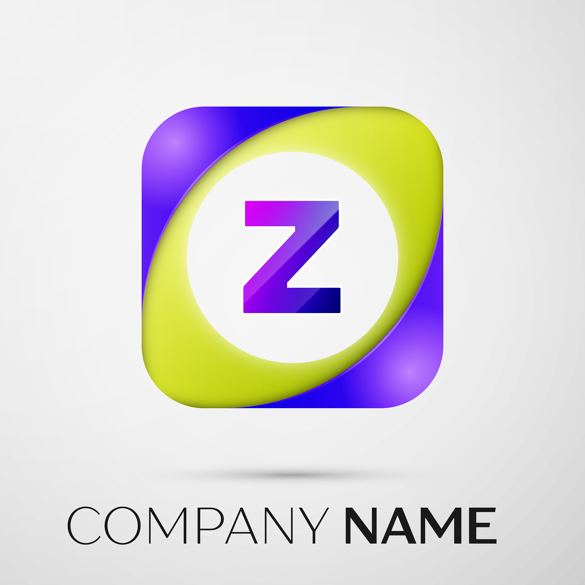 letter z logo symbol in the colorful square on