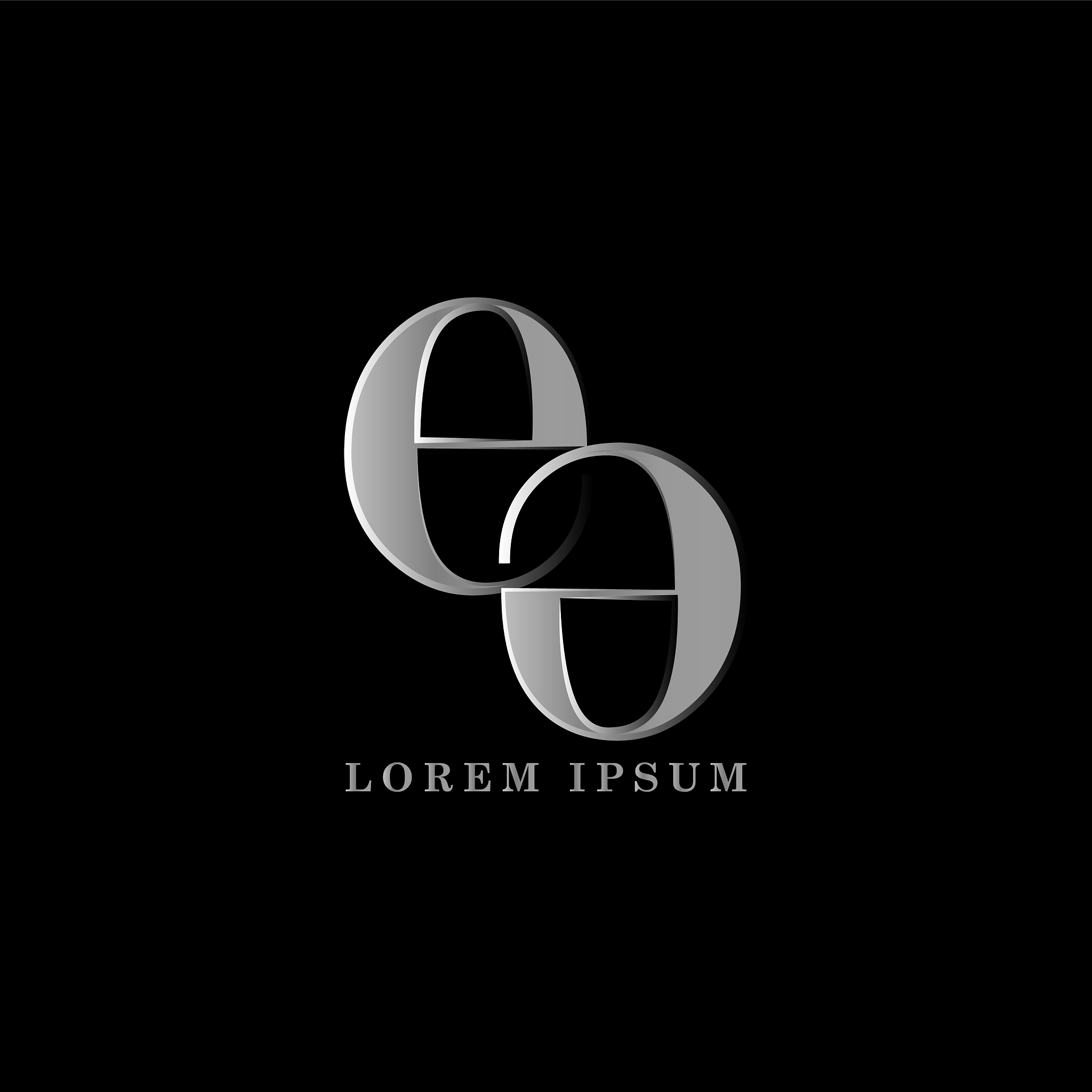 template of e monogram logo design