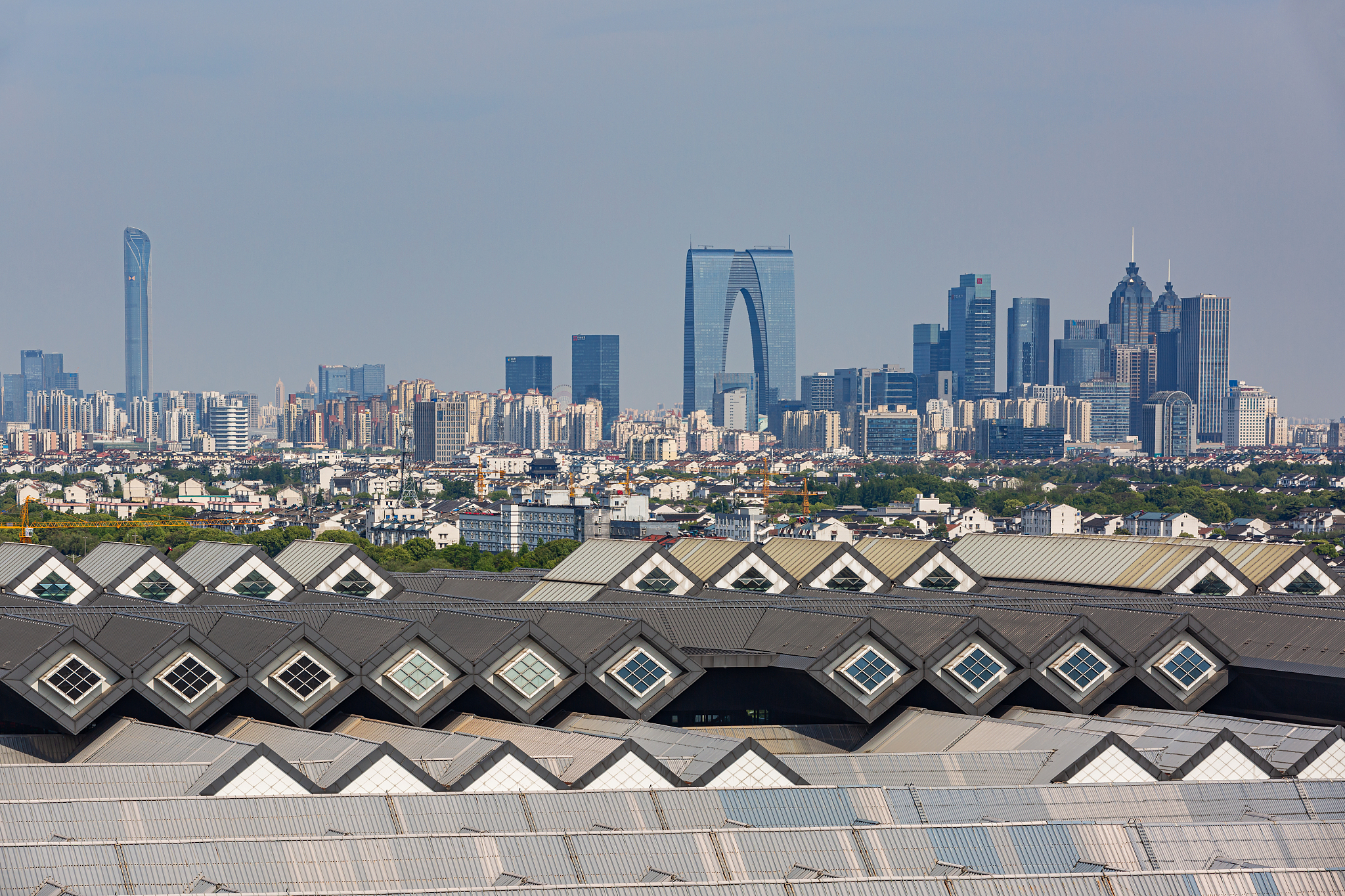 江苏省苏州市苏州火车站城市风光
