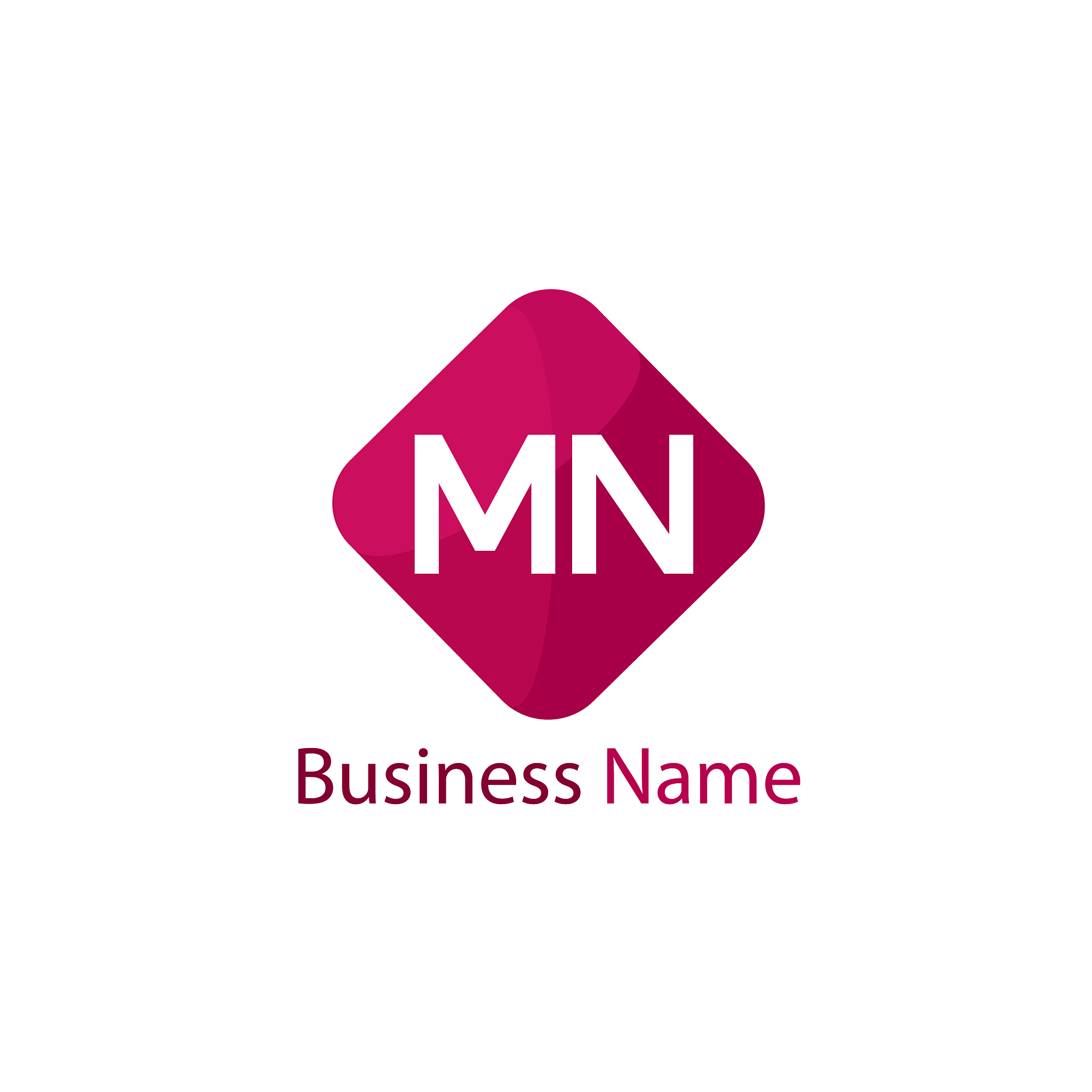 initial letter mn logo template design