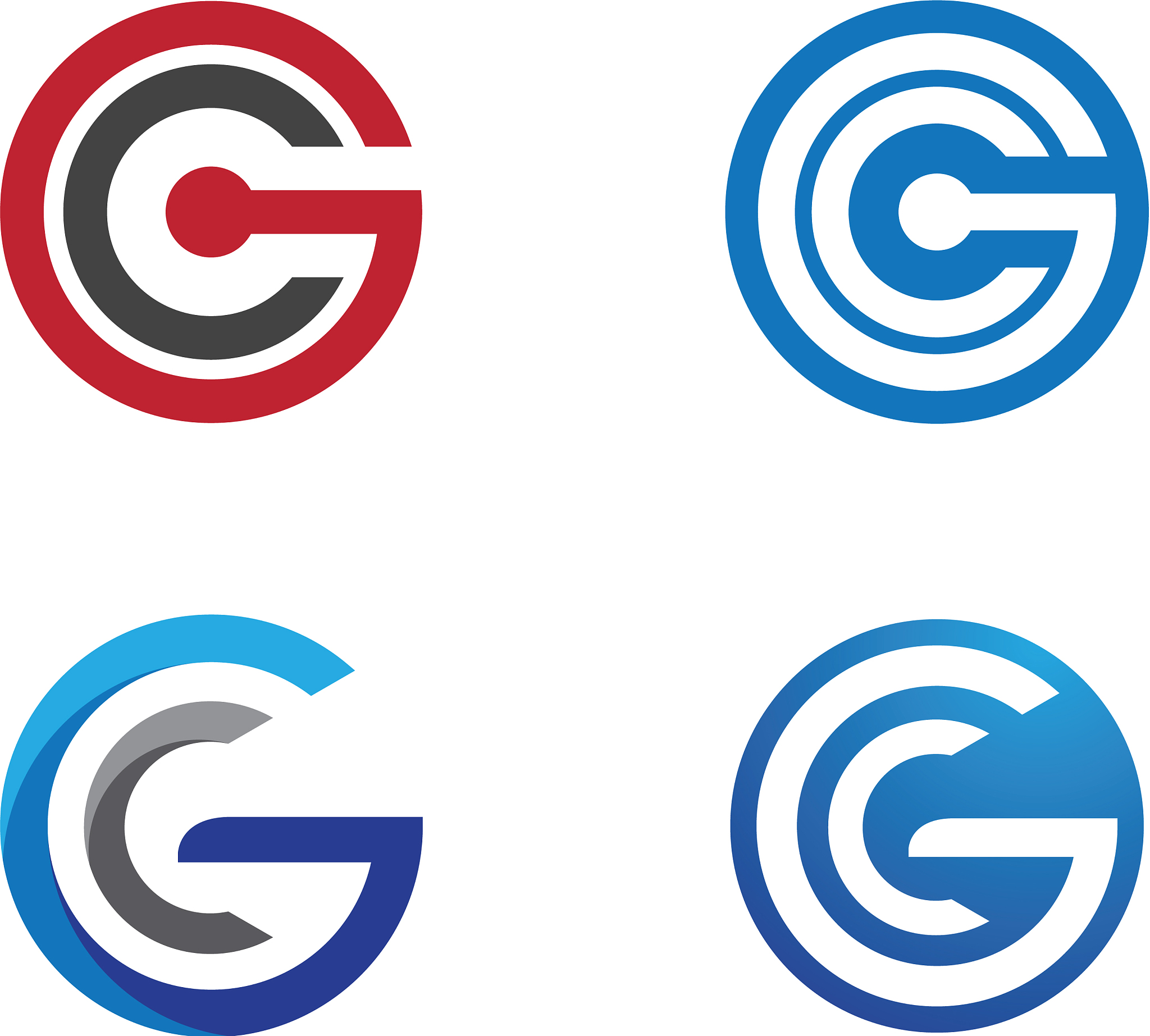 c letter logo template icon design