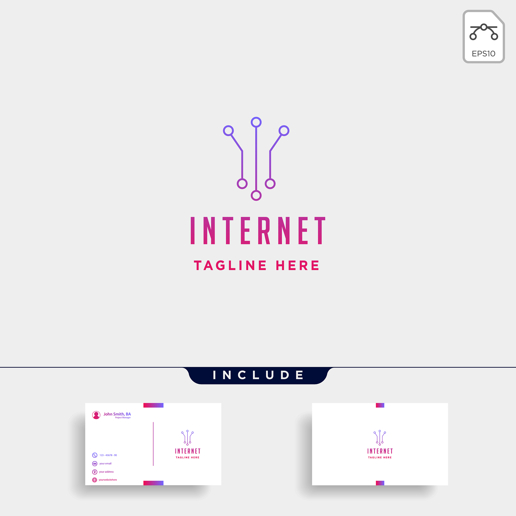 internet connection simple logo design