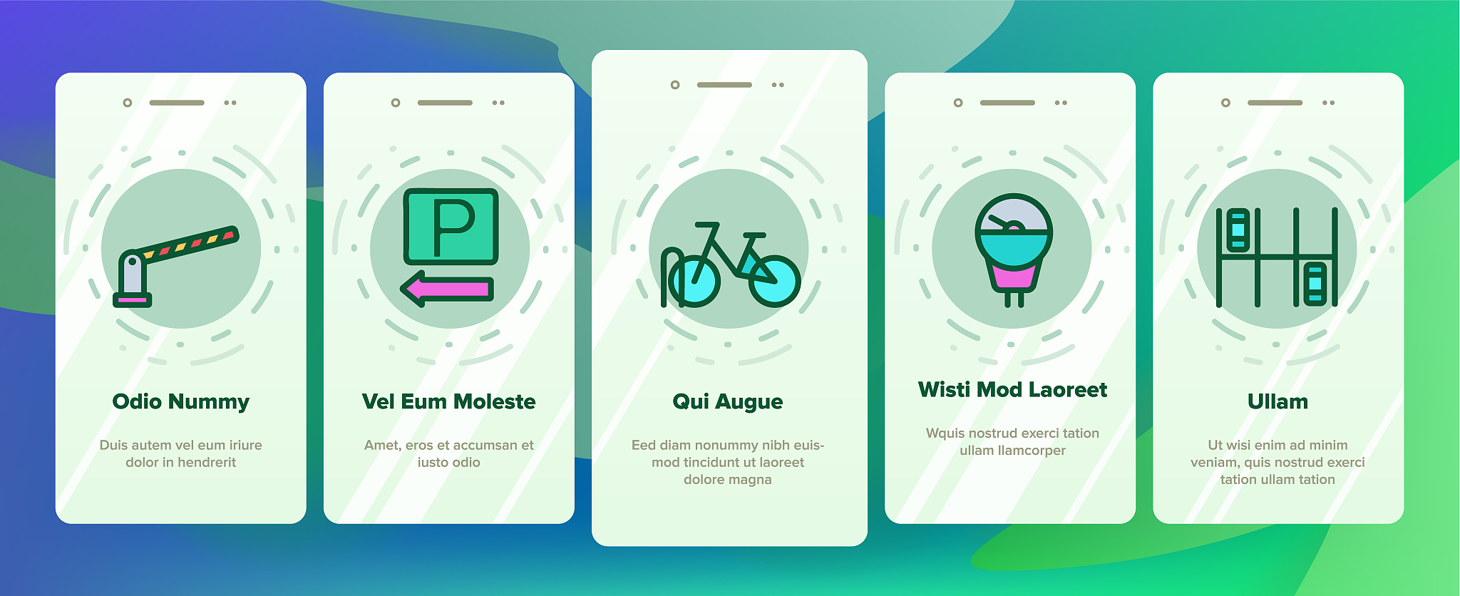 parking onboarding vector