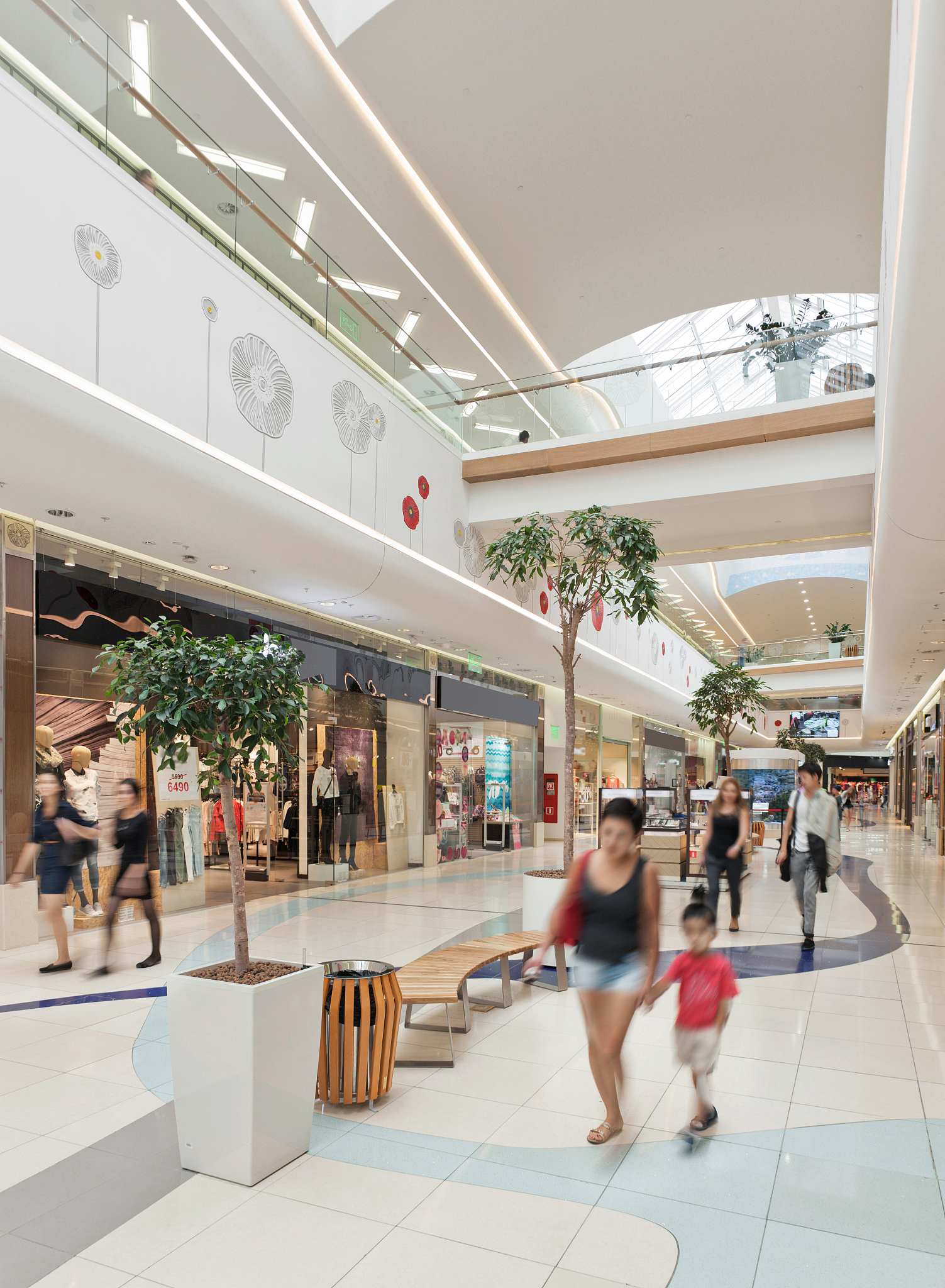inside a large shopping mall in almaty