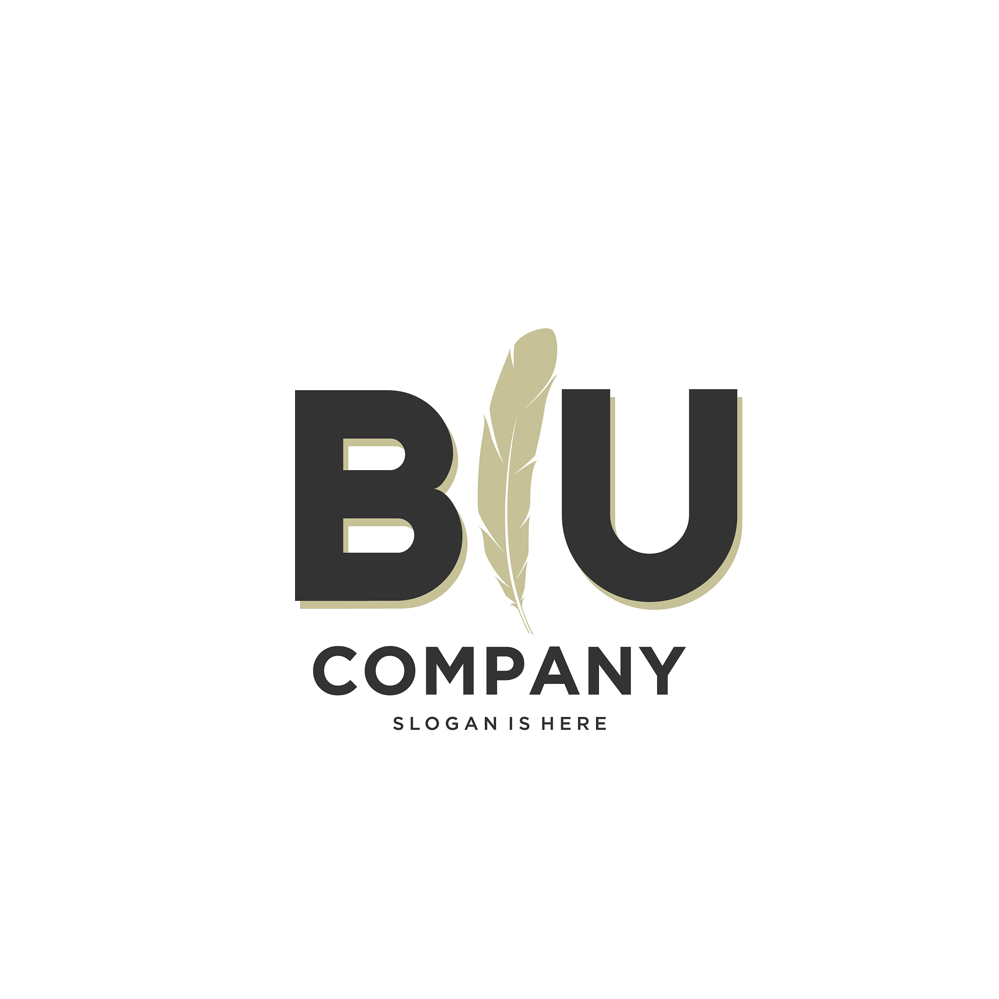 initial bu letter unique attractive creative