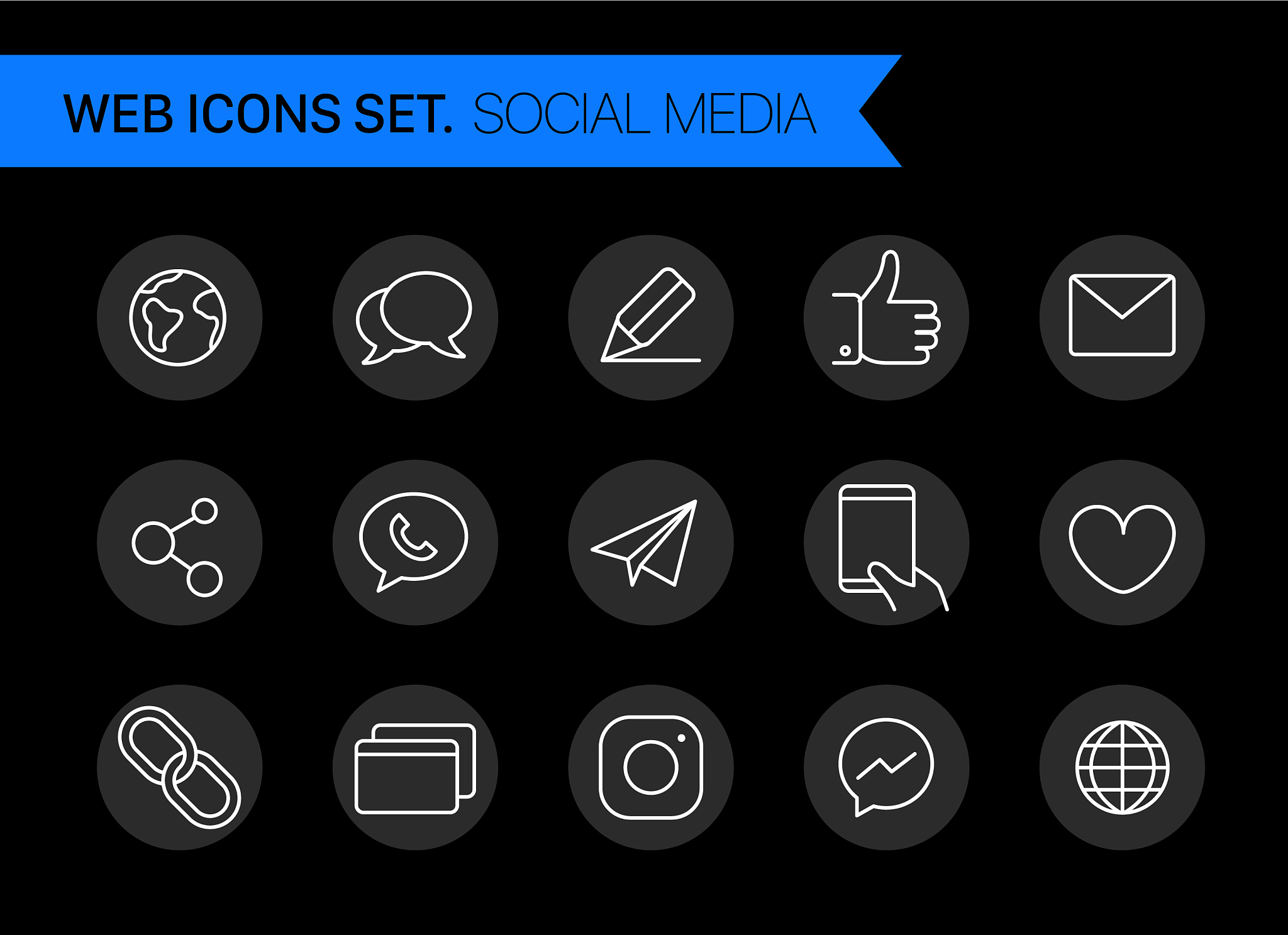 trendy icons clipart social media