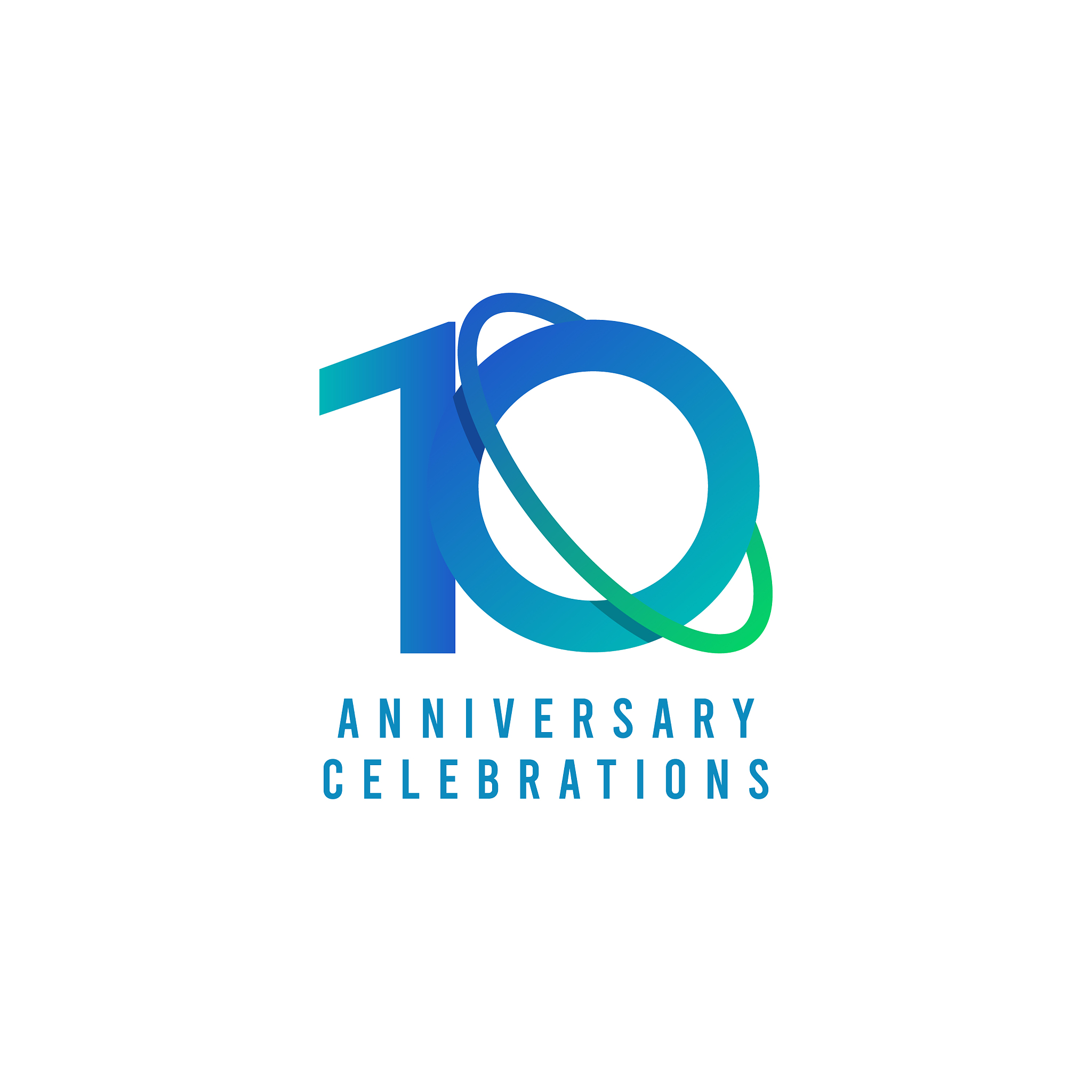 10 years anniversary celebrations template design