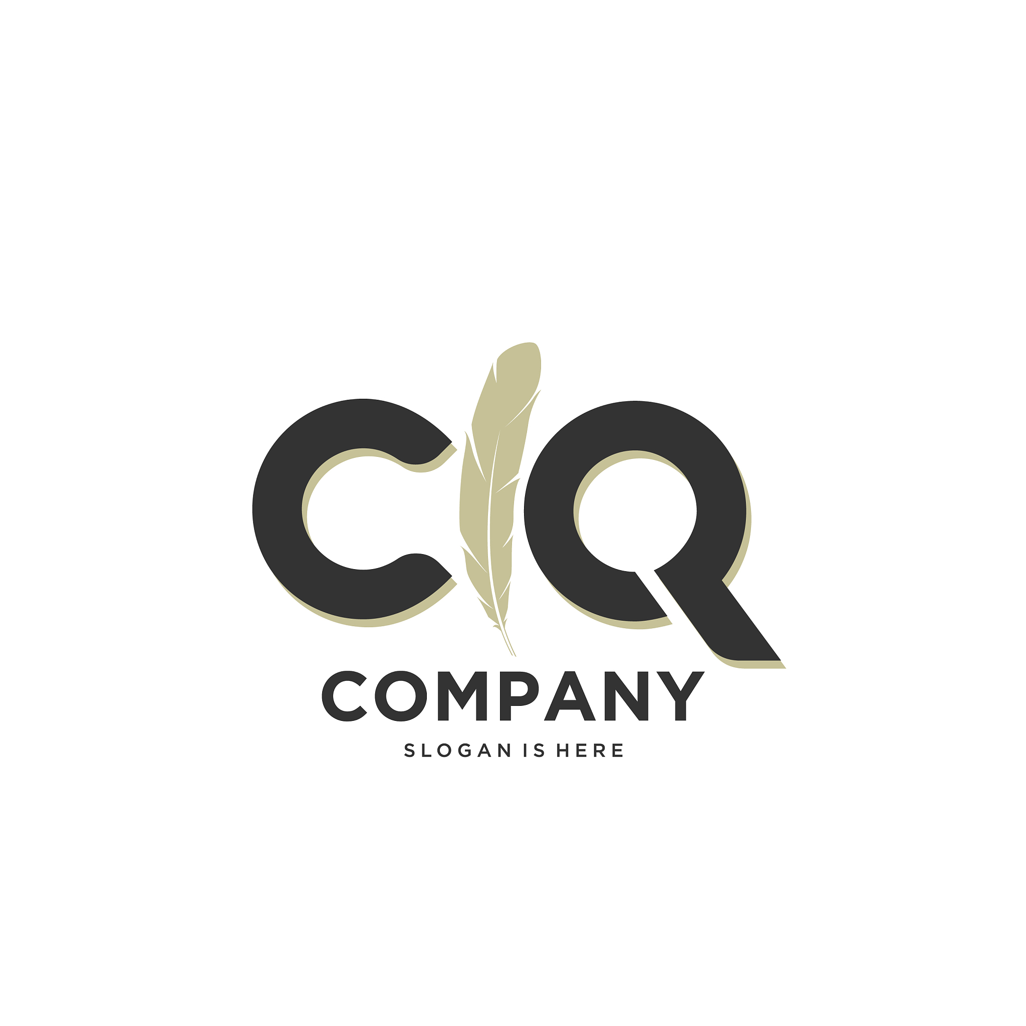 initial cq letter unique attractive creative