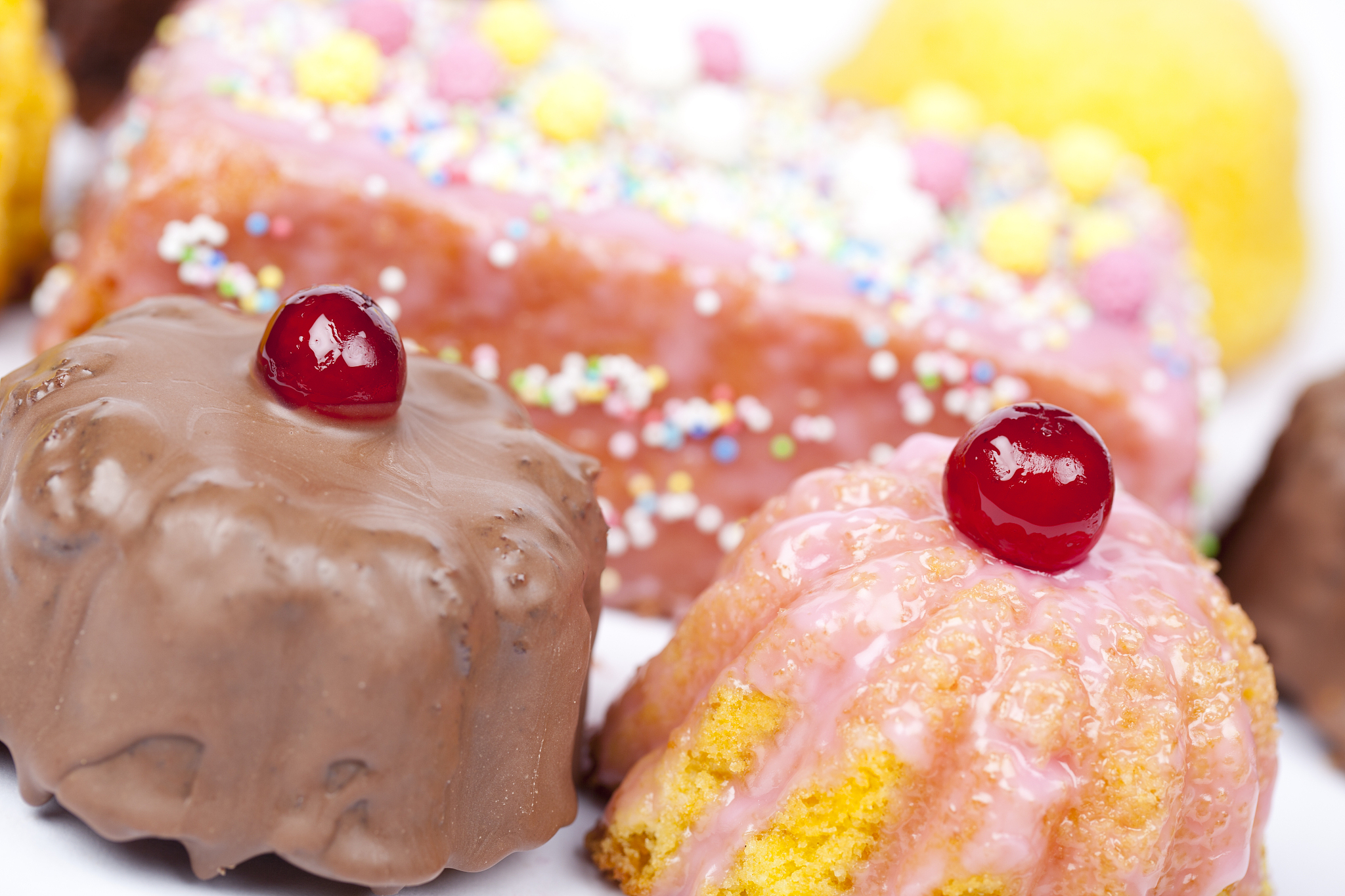 colorful birthday cakes