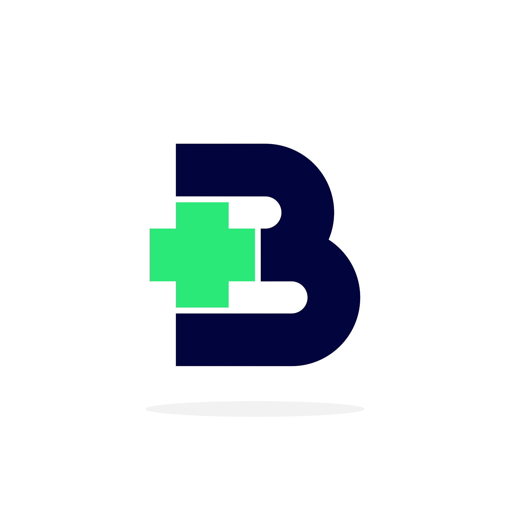 vector logo letter medical cross b